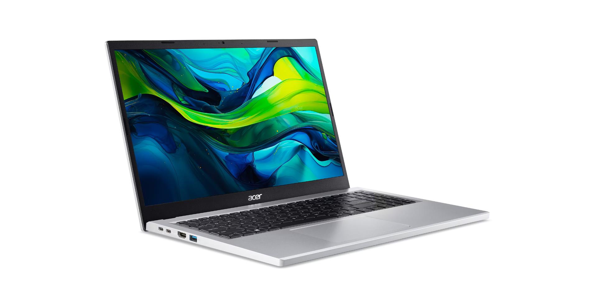 ACER Aspire (Go 15, AG15-32P-373M, CPU  Intel Core 3, N355, 1900 MHz, 15.6", 1920x1080, RAM 16GB, DDR5, SSD 512GB, Integrated, ENG, Windows 11 Home, Pure Silver)
