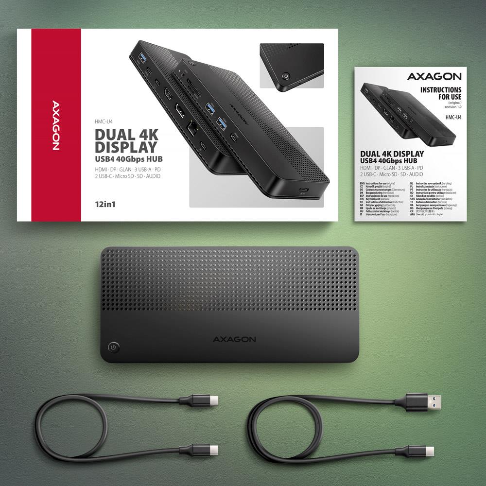 NB ACC DOCKING STATION/12IN1 HMC-U4 AXAGON NB ACC DOCKING STATION/12IN1 HMC-U4 AXAGON