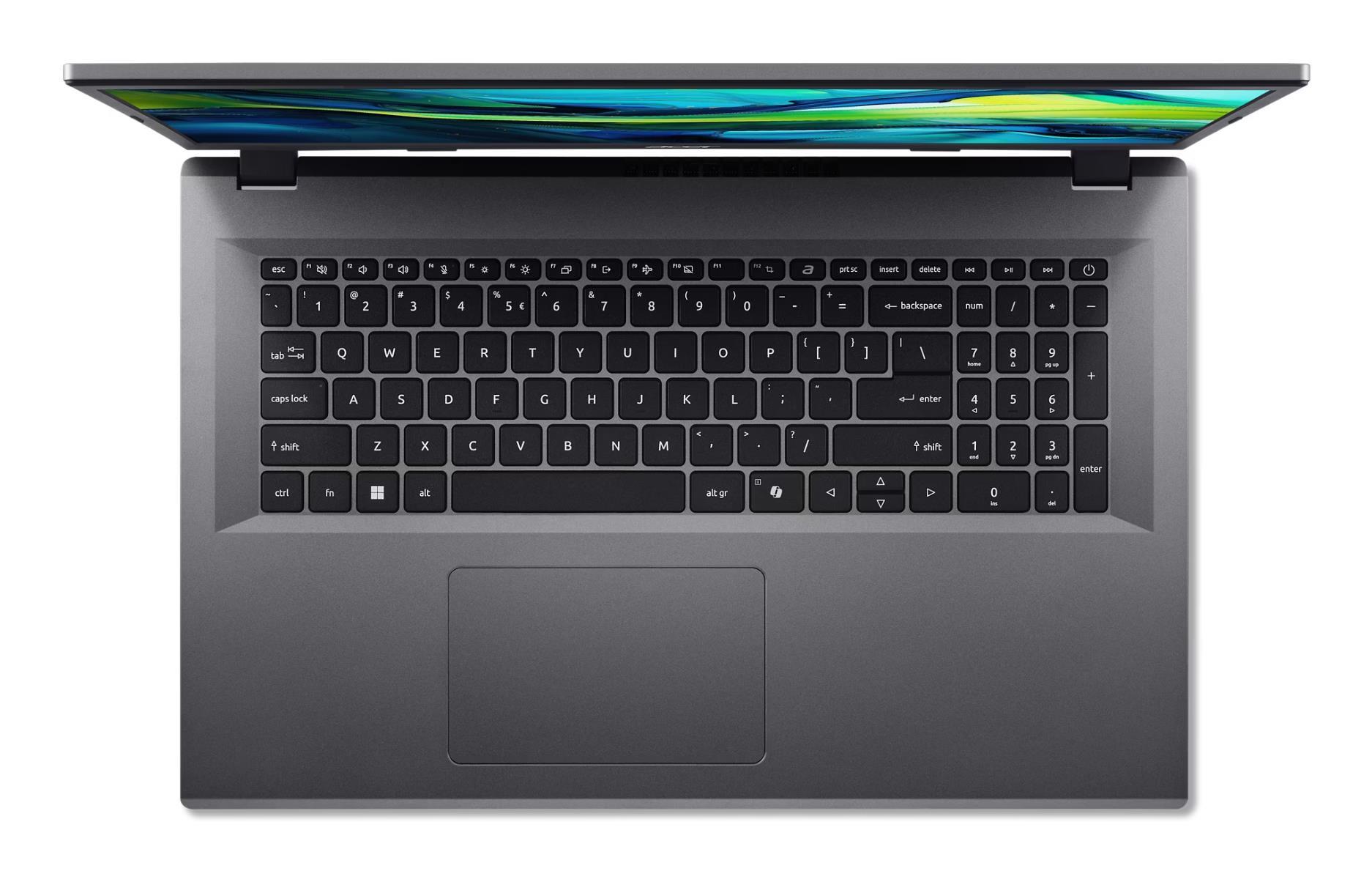 ACER Aspire (Go 17, CPU Intel Core 3, N355, 1.9 GHz, 17.3 ", 1920 x 1080 pixels, RAM 16 GB, Discrete graphics Not available, On-board graphics Yes, Keyboard language English, OS installed Windows 11 Home, Colour Grey)