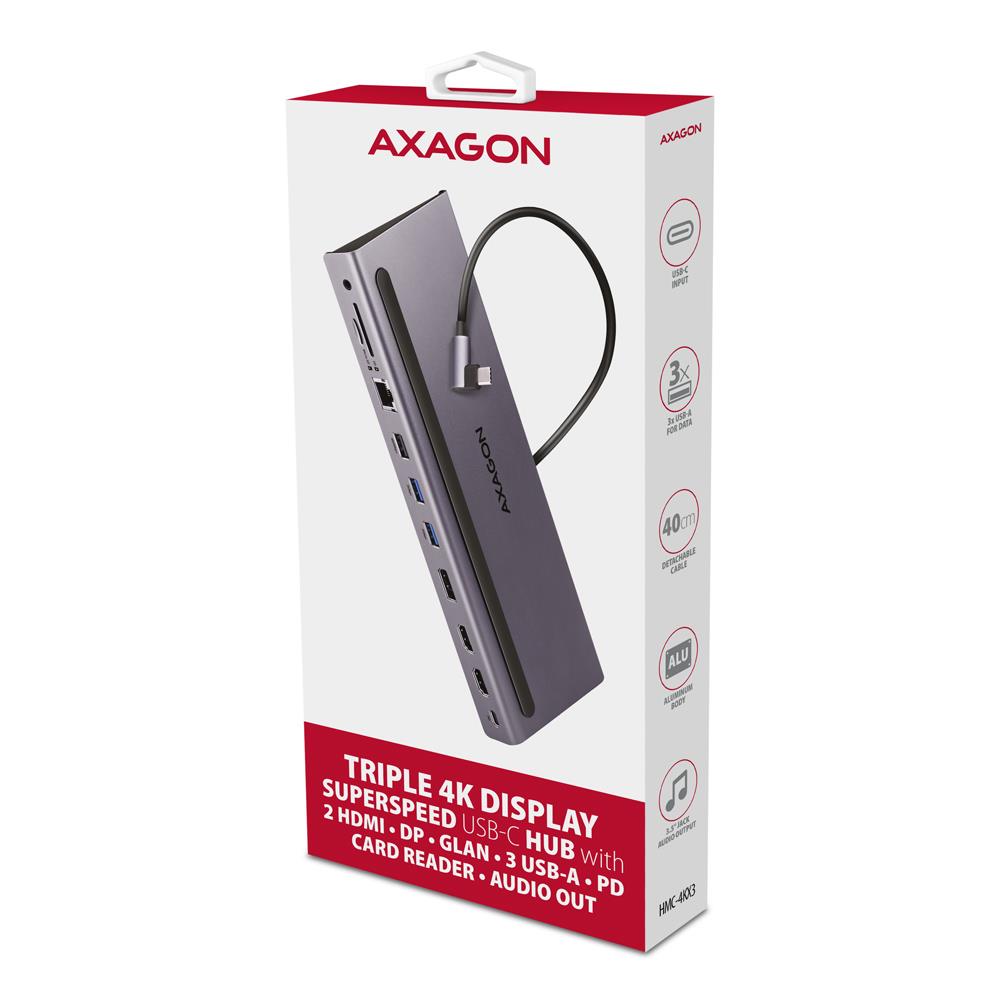NB ACC DOCKING STATION/11IN1 HMC-4KX3 AXAGON NB ACC DOCKING STATION/11IN1 HMC-4KX3 AXAGON