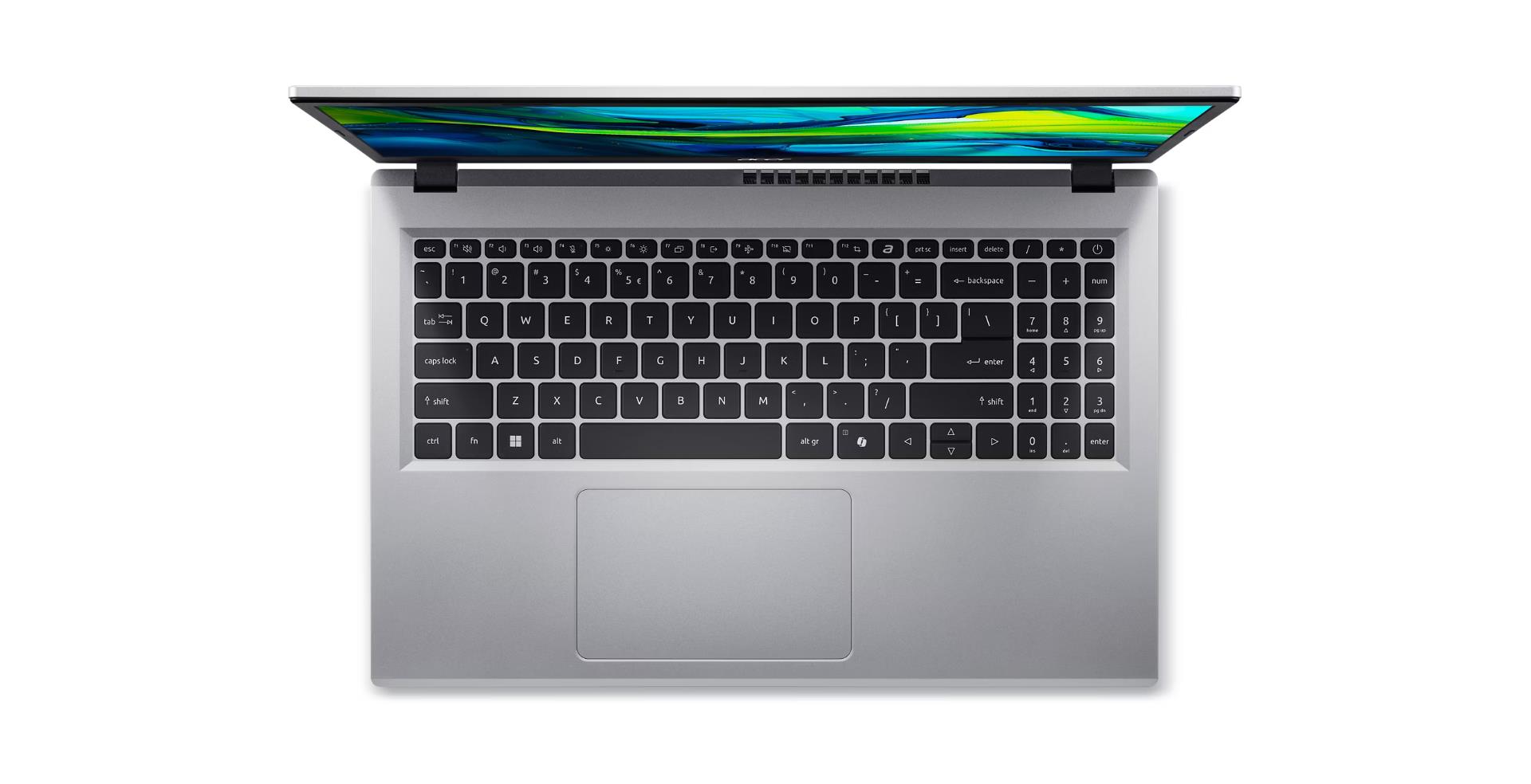 ACER Aspire (Go 15, AG15-32P-373M, CPU  Intel Core 3, N355, 1900 MHz, 15.6", 1920x1080, RAM 16GB, DDR5, SSD 512GB, Integrated, ENG, Windows 11 Home, Pure Silver)