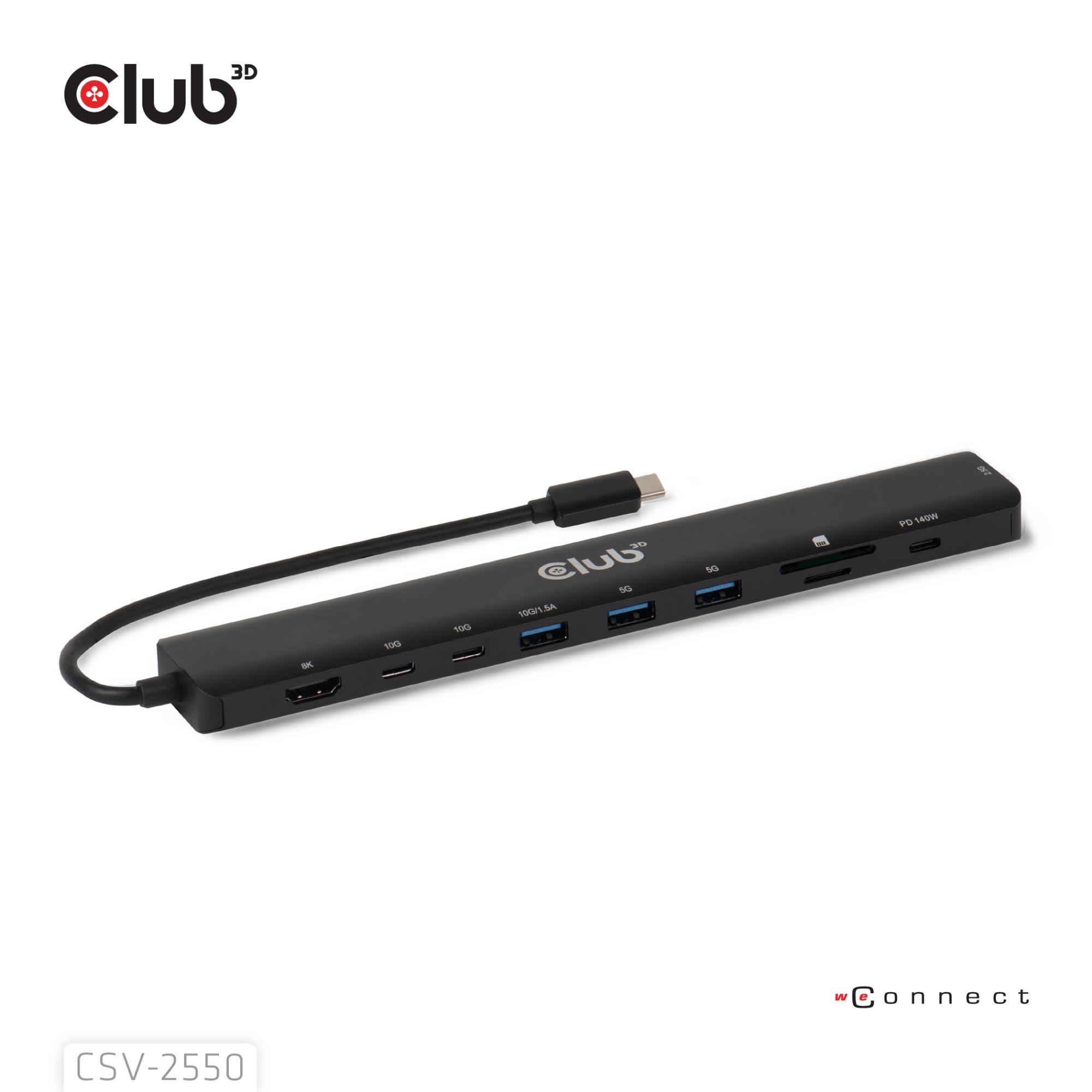 NB ACC DOCKING STATION 10IN1/USB-C 140W CSV-2550 CLUB3D
