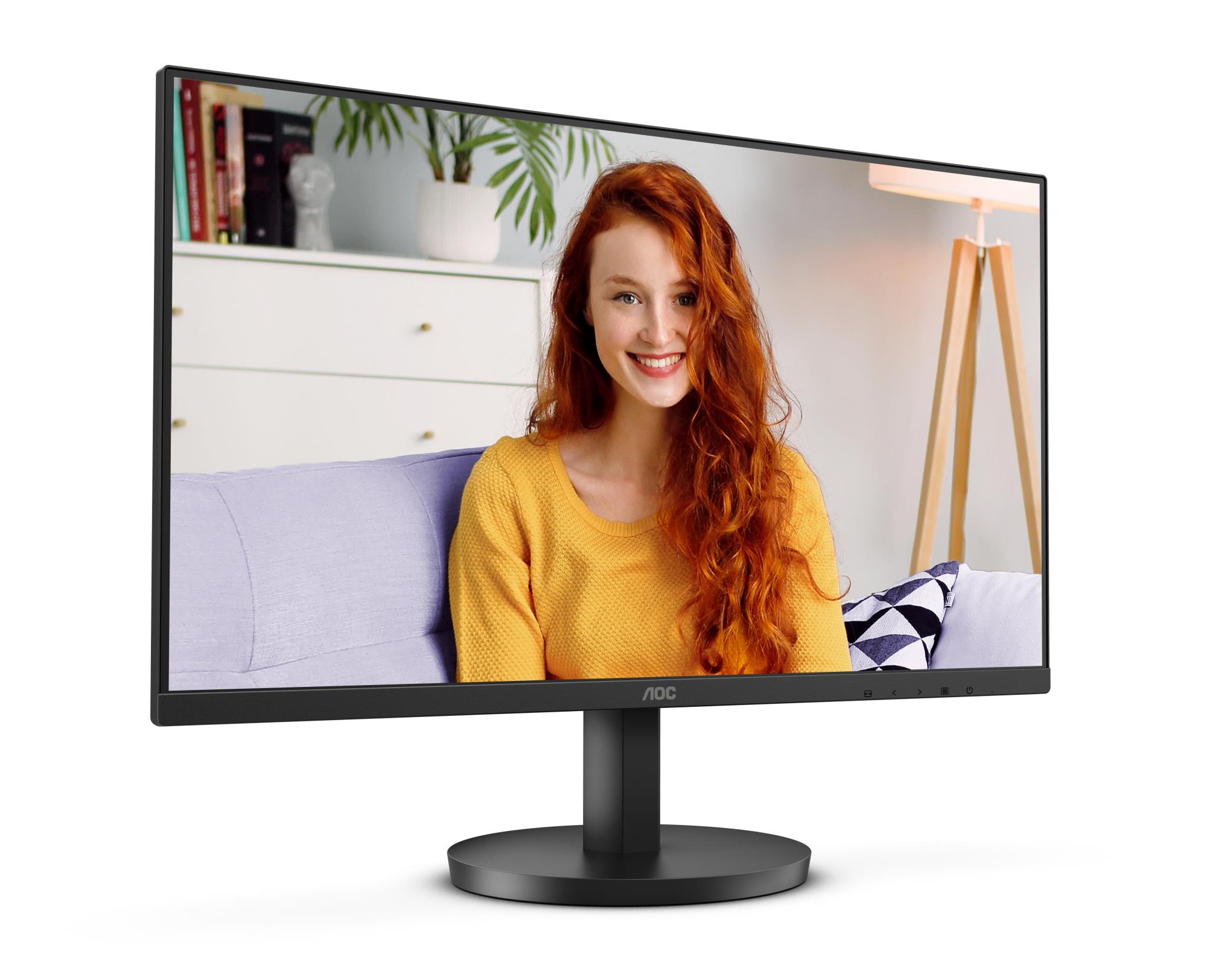AOC 24" (Panel VA, 1920x1080, 16:9, 100 Hz, Matte, 1 ms, Speakers, Tilt, Colour Black)