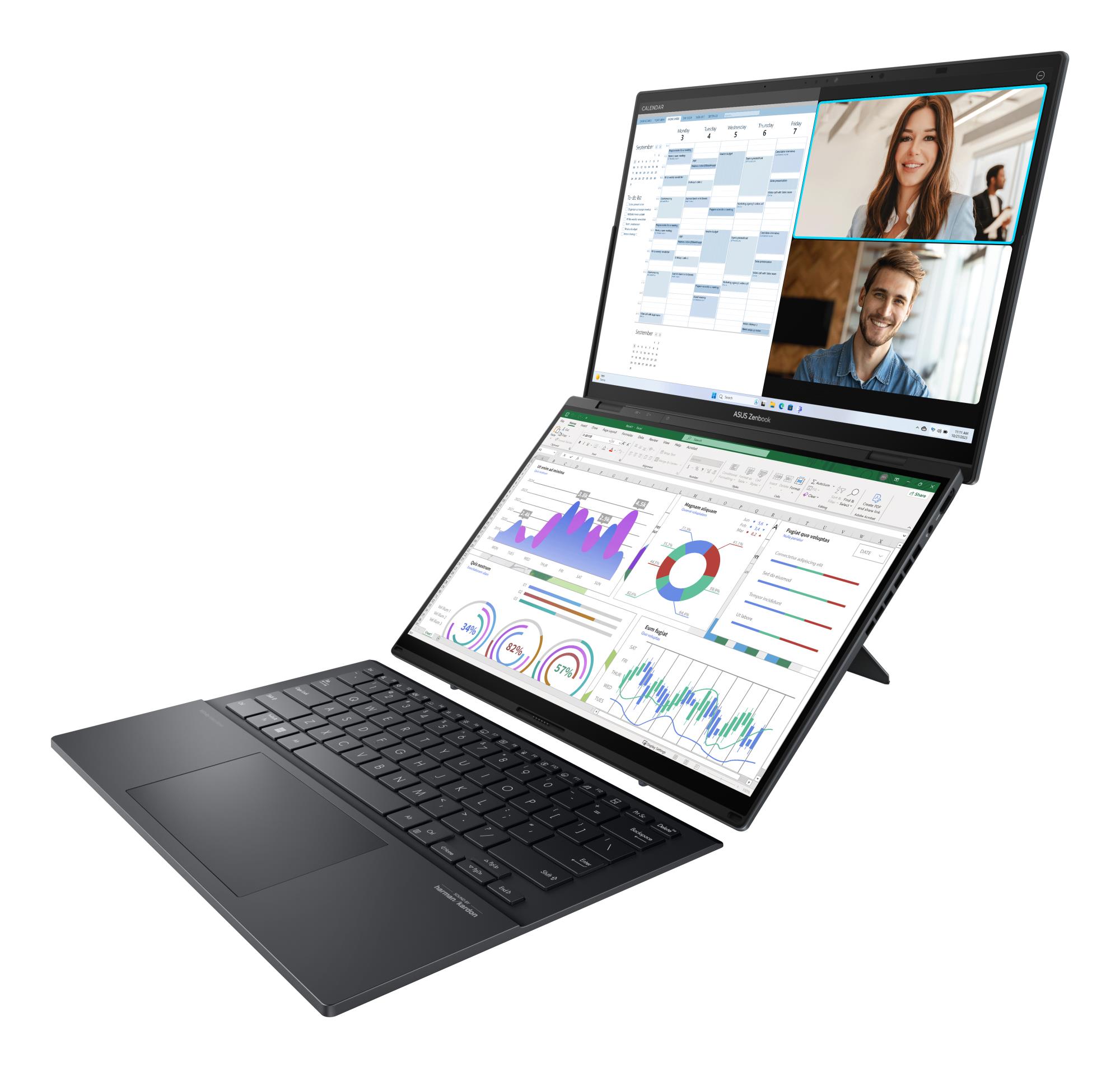 ASUS ZenBook Series (DUO, CPU Core Ultra, U9-285H, 2900 MHz, 14", Touchscreen, 2880x1800, RAM 32GB, LPDDR5x, SSD 2TB, Intel Arc Graphics, Integrated, ENG, Windows 11 Home, Grey) ASUS ZenBook Series (DUO, CPU Core Ultra, U9-285H, 2900 MHz, 14", Touchscreen, 2880x1800, RAM 32GB, LPDDR5x, SSD 2TB, Intel Arc Graphics, Integrated, ENG, Windows 11 Home, Grey)
