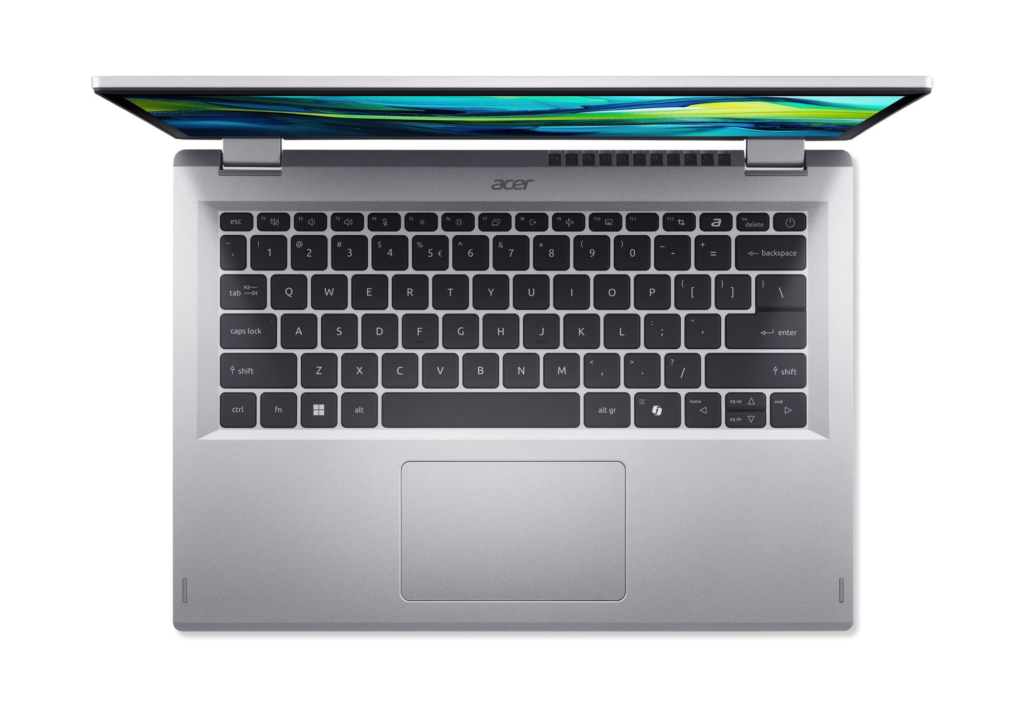 ACER Aspire (Go Spin 14, AGSP14-31PT-C72L, CPU  Intel N-Series, N150, 800 MHz, 14", Touchscreen, 1920x1200, RAM 16GB, SSD 512GB, IntelGraphics, Integrated, ENG, Windows 11 Home, Pure Silver)