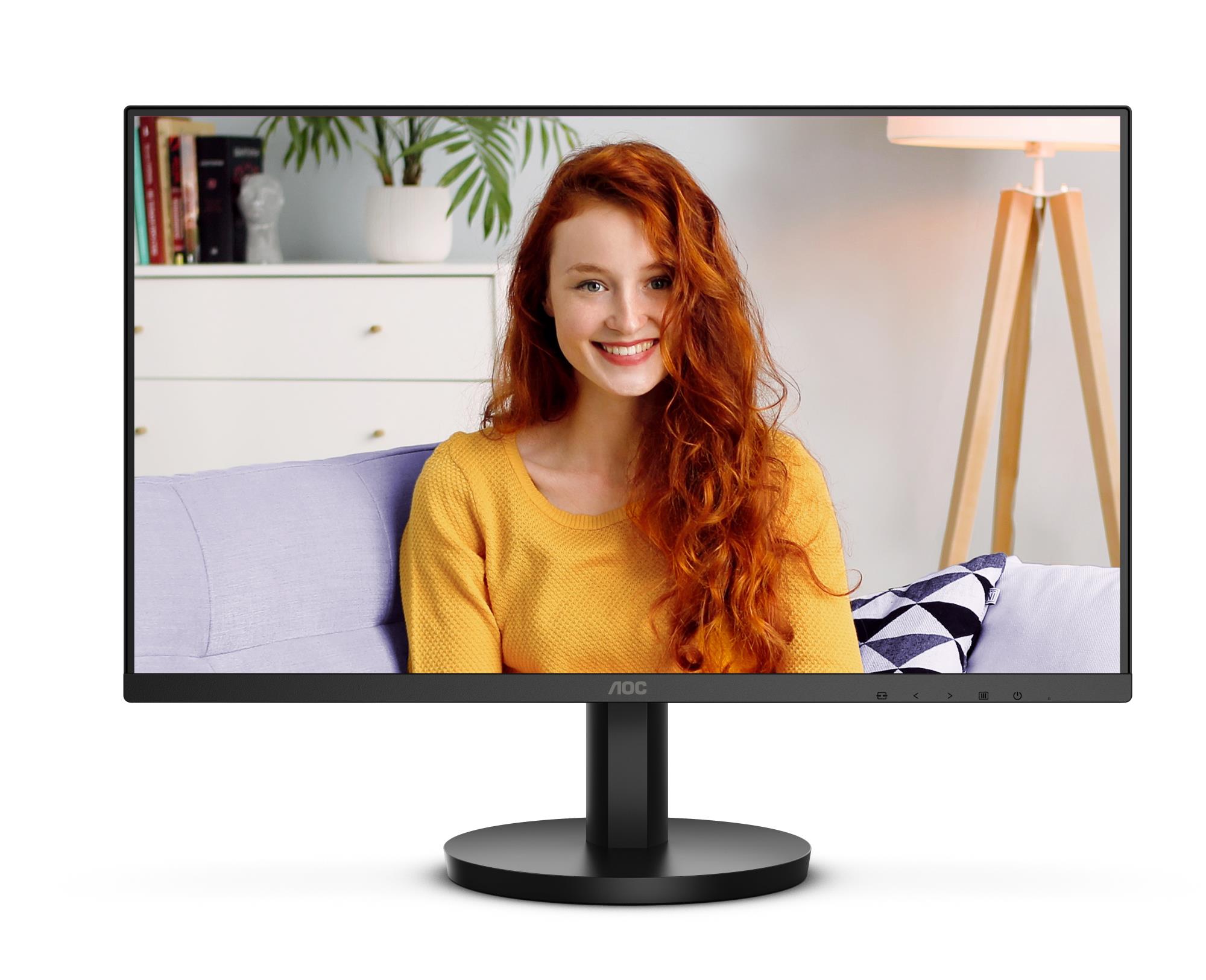 AOC 24" (Panel VA, 1920x1080, 16:9, 100 Hz, Matte, 1 ms, Speakers, Tilt, Colour Black)
