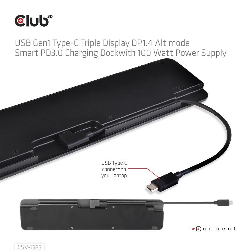 NB ACC DOCKING STATION/USB-C 100W CSV-1565 CLUB3D NB ACC DOCKING STATION/USB-C 100W CSV-1565 CLUB3D