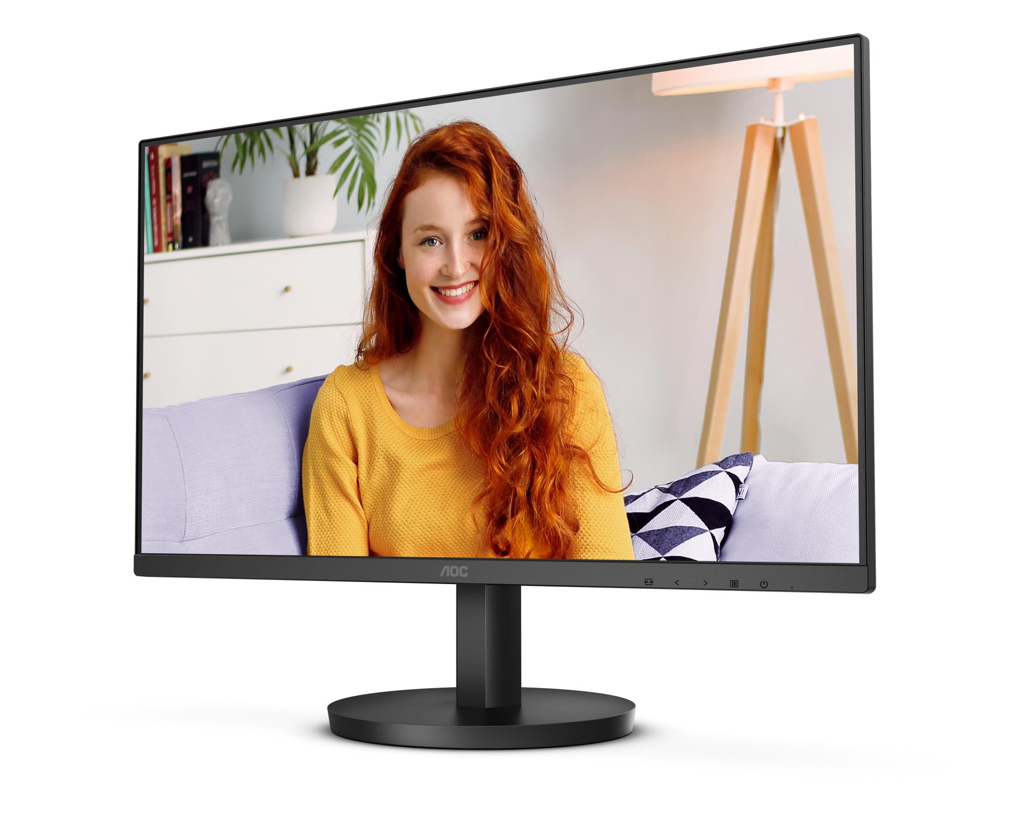 AOC 24" (Panel VA, 1920x1080, 16:9, 100 Hz, Matte, 1 ms, Speakers, Tilt, Colour Black)