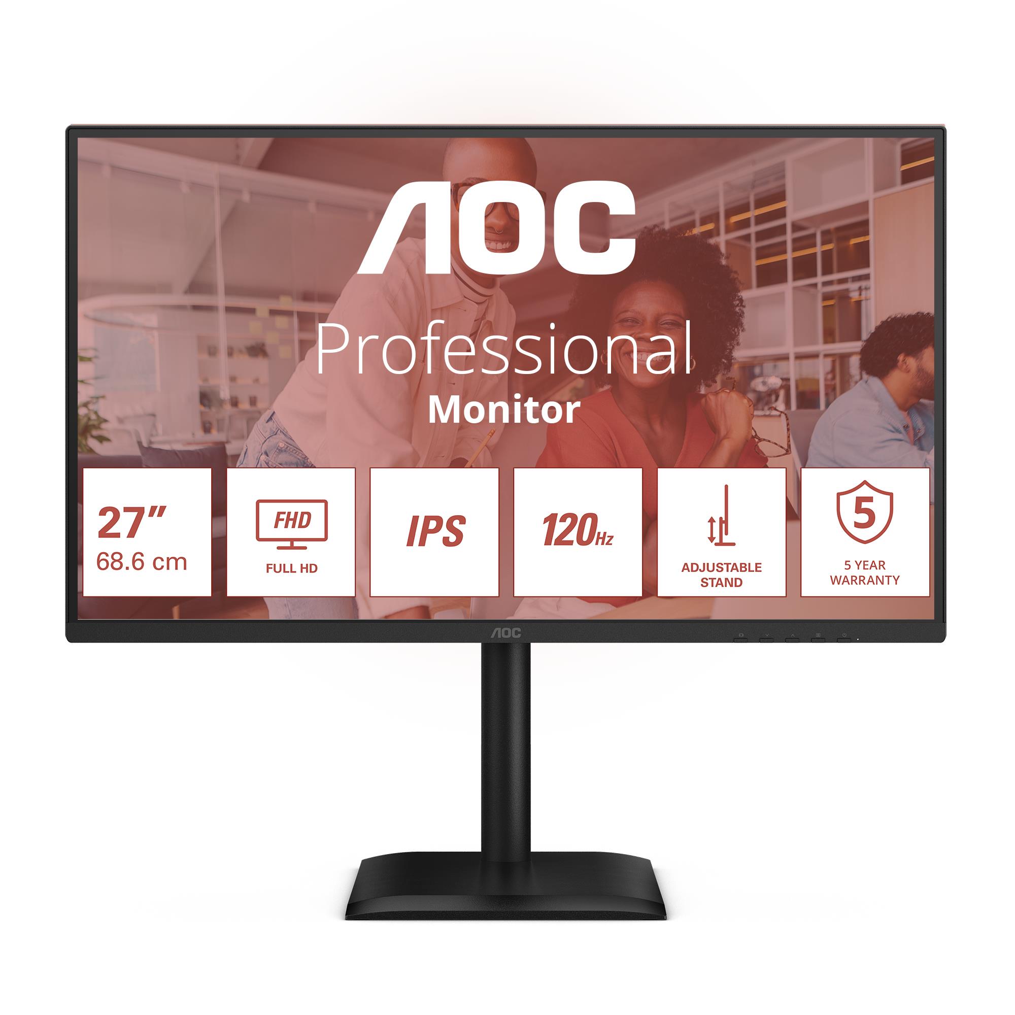AOC 27 " (1920 x 1080 pixels, Full HD, Native aspect ratio 16:9, LED, Flat)