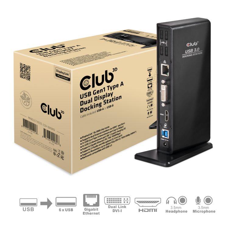 NB ACC DOCKING STATION/USB CSV-3242HD CLUB3D