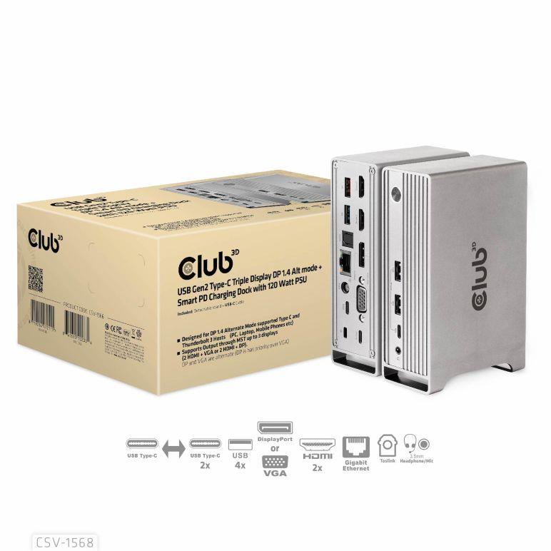 NB ACC DOCKING STATION/USB-C 120W CSV-1568 CLUB3D NB ACC DOCKING STATION/USB-C 120W CSV-1568 CLUB3D