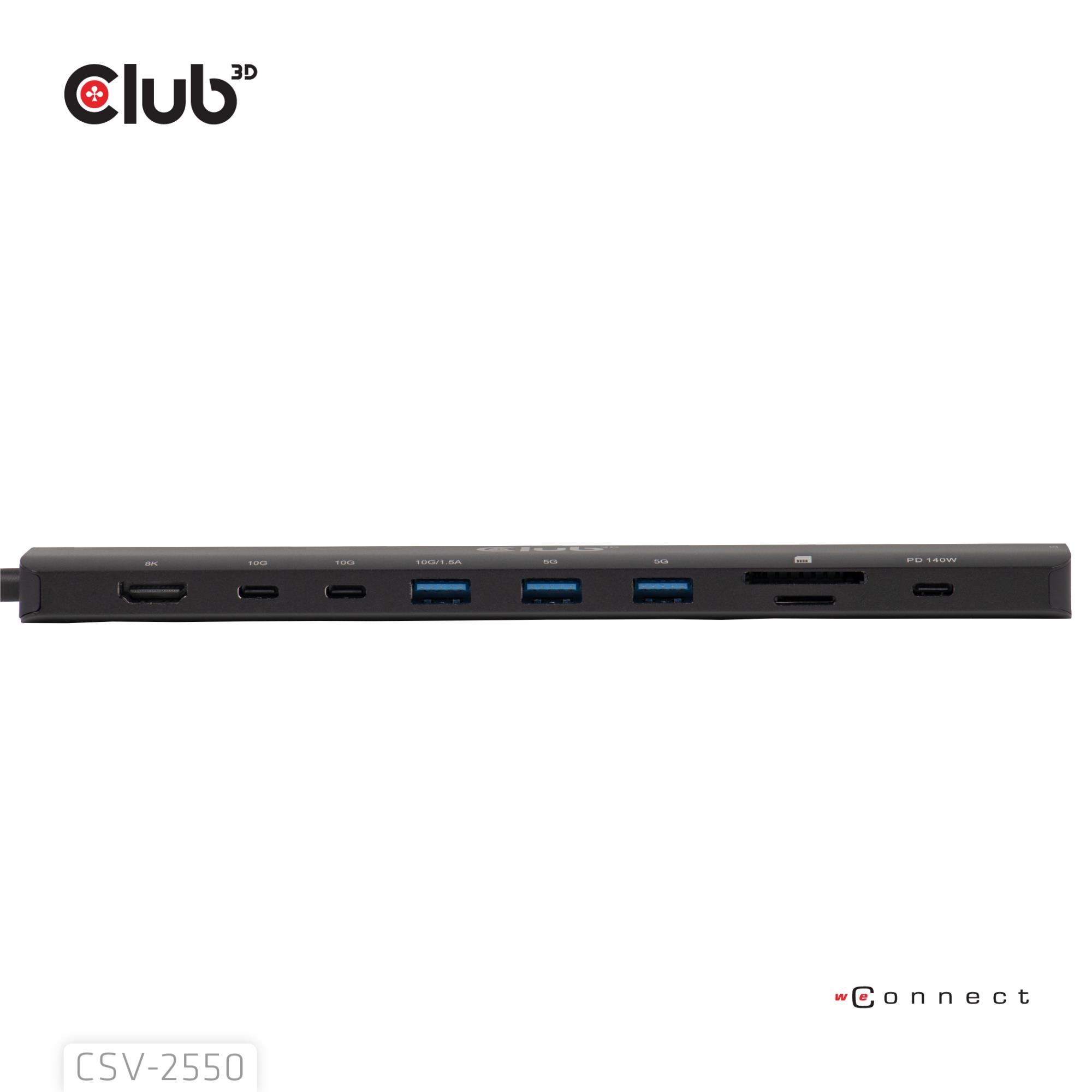 NB ACC DOCKING STATION 10IN1/USB-C 140W CSV-2550 CLUB3D