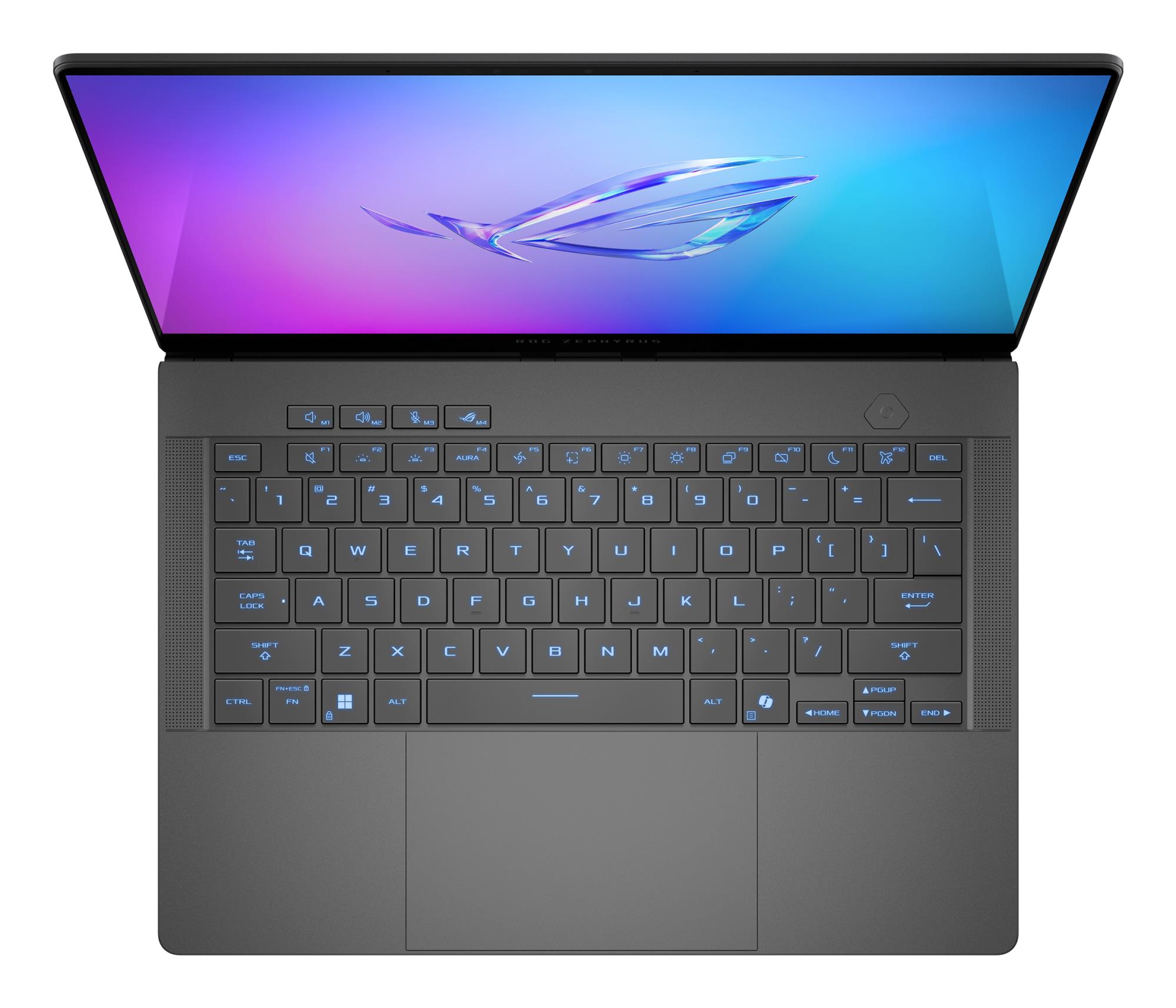 ASUS ROG Zephyrus (G14 (2025), CPU Ryzen 9, 270, 4000 MHz, 14", 2880x1800, RAM 16GB, LPDDR5x, 7500 MHz, SSD 1TB, NVIDIA GeForce RTX 5060, 8GB, ENG, Card Reader microSD, Windows 11 Home, Eclipse Grey) ASUS GA403UM-QS023W (ROG Zephyrus, CPU AMD RyzenT 9, 270, 4 GHz, 14 ", 2880 x 1800 pixels, RAM 16 GB, LPDDR5x-SDRAM, SSD 1000 GB, Discrete graphics NVIDIA GeForce RTX 5060, 8 GB, On-board graphics Yes, OS installed Windows 11 Home, Colour Black,Grey, 7500 MHz)
