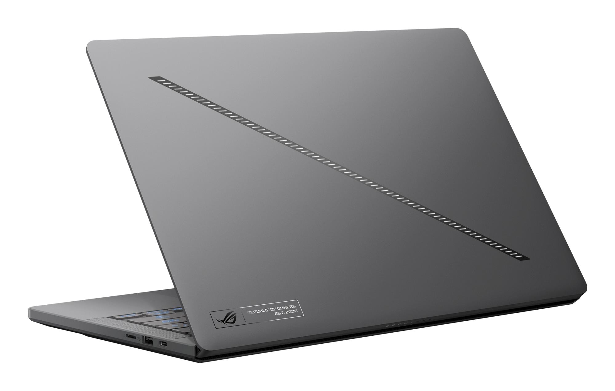 ASUS ROG Zephyrus (G14 (2025), CPU Ryzen 9, 270, 4000 MHz, 14", 2880x1800, RAM 16GB, LPDDR5x, 7500 MHz, SSD 1TB, NVIDIA GeForce RTX 5060, 8GB, ENG, Card Reader microSD, Windows 11 Home, Eclipse Grey) ASUS GA403UM-QS023W (ROG Zephyrus, CPU AMD RyzenT 9, 270, 4 GHz, 14 ", 2880 x 1800 pixels, RAM 16 GB, LPDDR5x-SDRAM, SSD 1000 GB, Discrete graphics NVIDIA GeForce RTX 5060, 8 GB, On-board graphics Yes, OS installed Windows 11 Home, Colour Black,Grey, 7500 MHz)