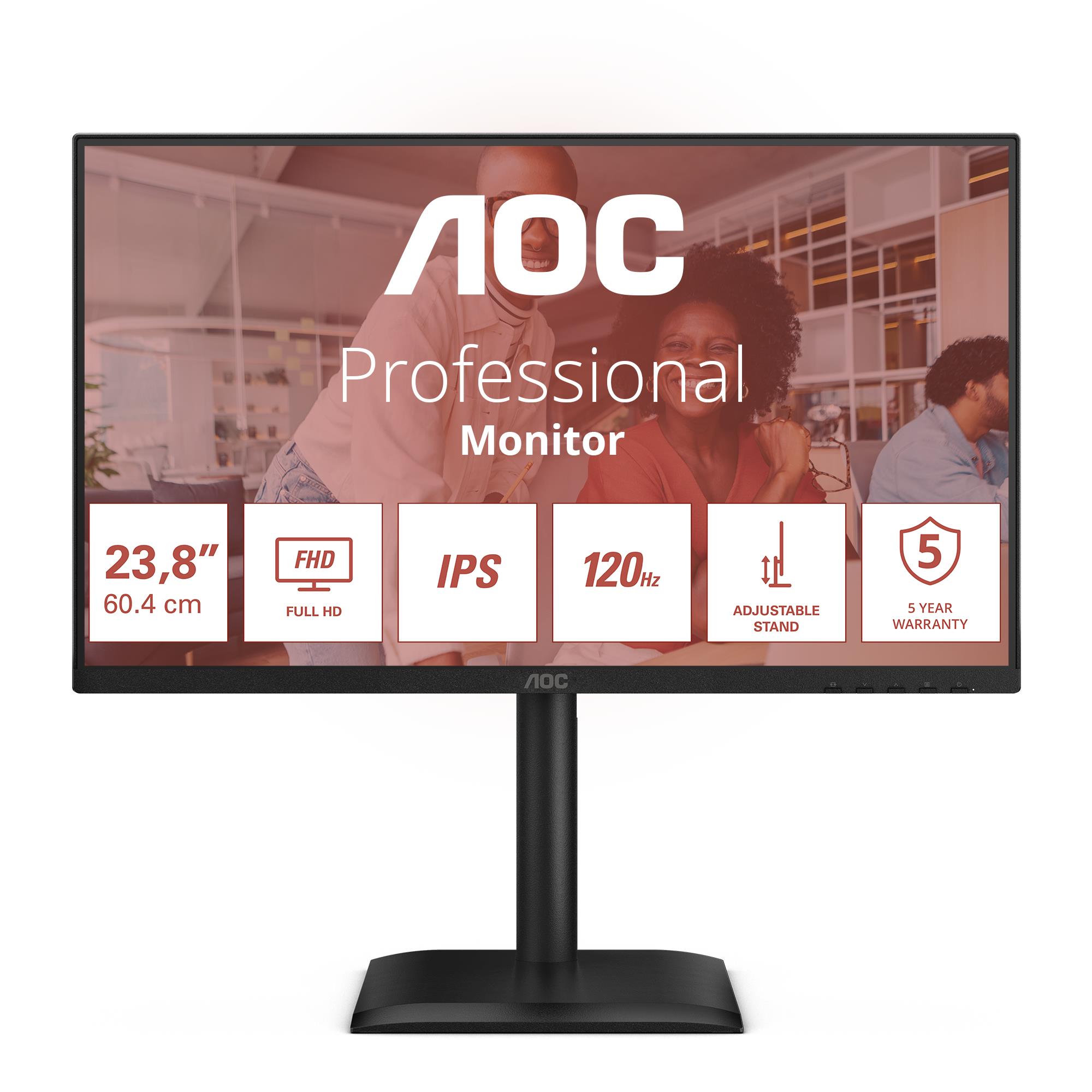 AOC 60.5 cm (23.8") (1920 x 1080 pixels, Full HD, Native aspect ratio 16:9, LED, Flat)