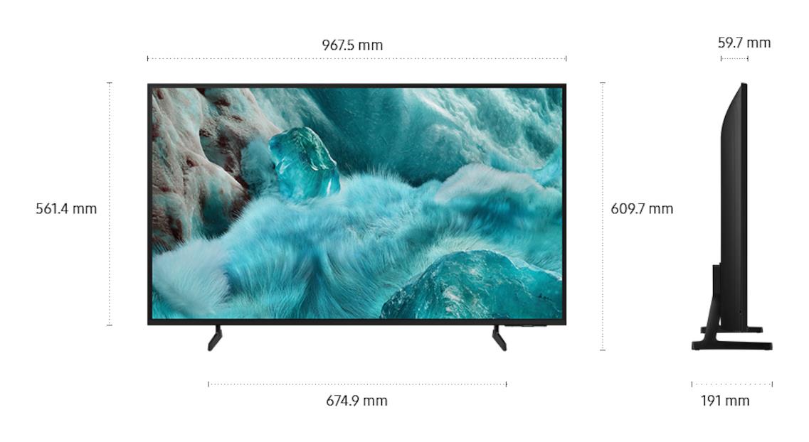 SAMSUNG 43 " (4K Ultra HD, 3840 x 2160 pixels, Flat, 16:9, QLED)