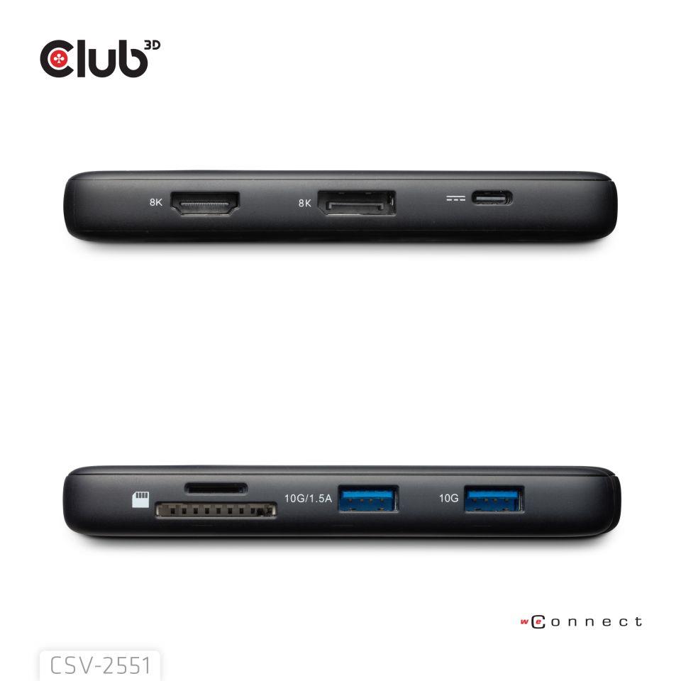 NB ACC DOCKING STATION 8IN1/USB-C 100W CSV-2551 CLUB3D NB ACC DOCKING STATION 8IN1/USB-C 100W CSV-2551 CLUB3D