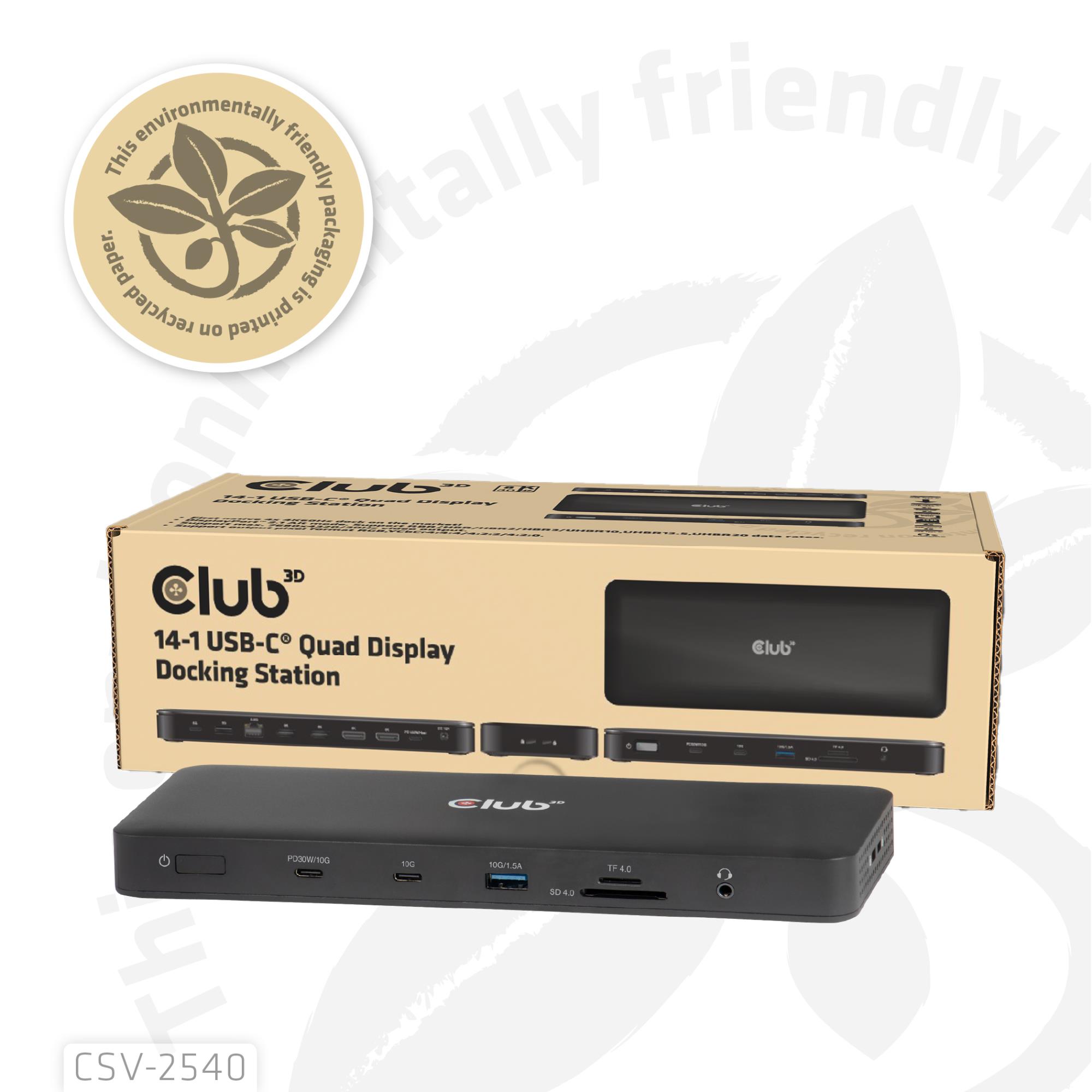 NB ACC DOCKING STATION 14IN1/USB-C 150W CSV-2540 CLUB3D NB ACC DOCKING STATION 14IN1/USB-C 150W CSV-2540 CLUB3D