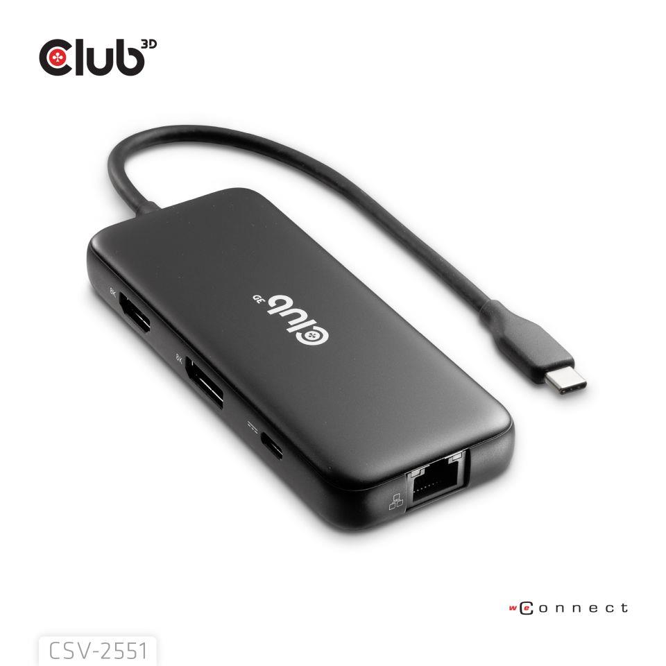 NB ACC DOCKING STATION 8IN1/USB-C 100W CSV-2551 CLUB3D NB ACC DOCKING STATION 8IN1/USB-C 100W CSV-2551 CLUB3D