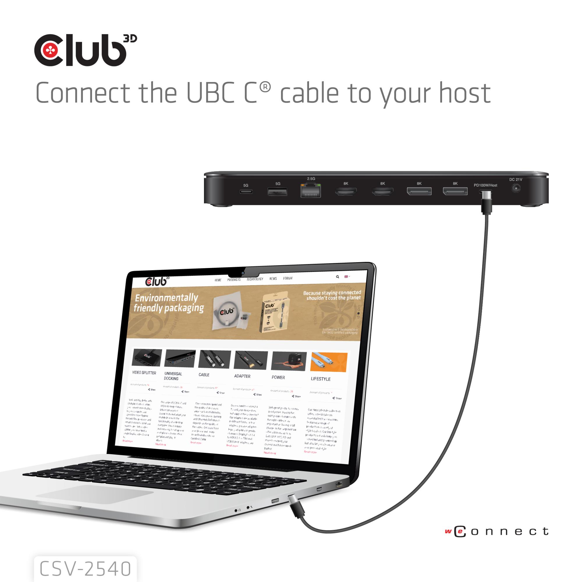 NB ACC DOCKING STATION 14IN1/USB-C 150W CSV-2540 CLUB3D NB ACC DOCKING STATION 14IN1/USB-C 150W CSV-2540 CLUB3D