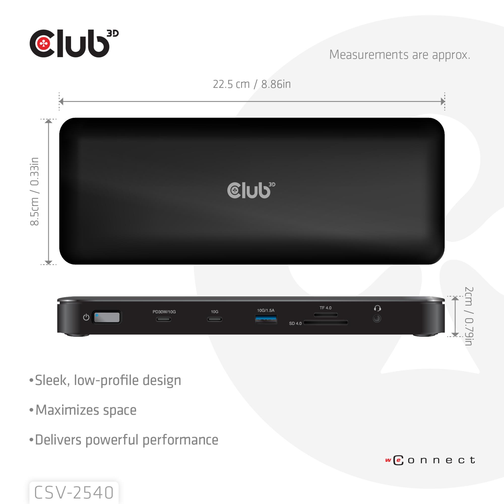 NB ACC DOCKING STATION 14IN1/USB-C 150W CSV-2540 CLUB3D NB ACC DOCKING STATION 14IN1/USB-C 150W CSV-2540 CLUB3D