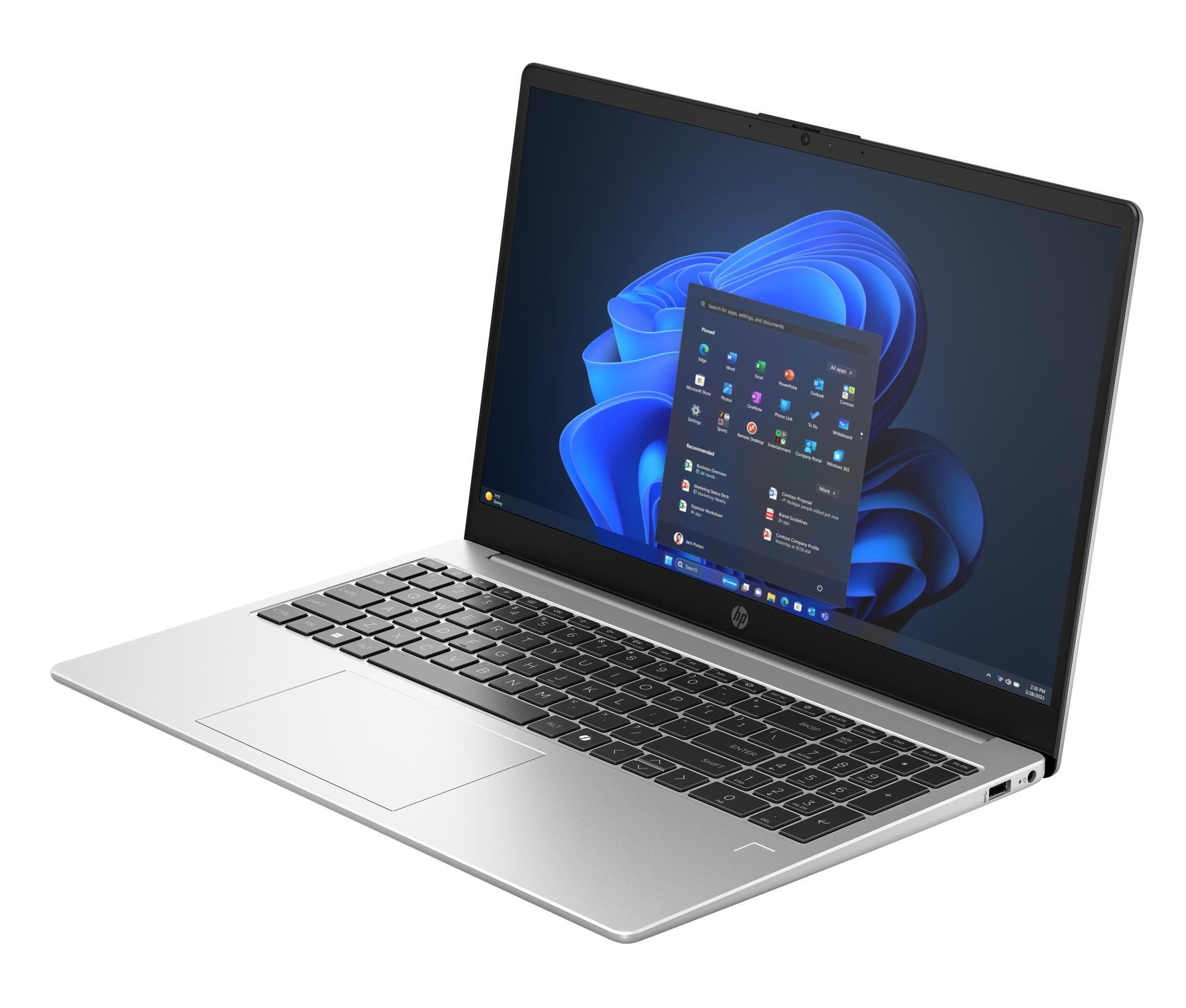 HP HP 255R G10 (CPU AMD RyzenT 5, 7535U, 2.9 GHz, 15.6 ", 1920 x 1080 pixels, RAM 8 GB, DDR5-SDRAM, SSD 512 GB, Discrete graphics Not available, On-board graphics Yes, Numeric keypad Yes, Keyboard language English, OS installed Windows 11 Home, Colour Silver, 4800 MHz)