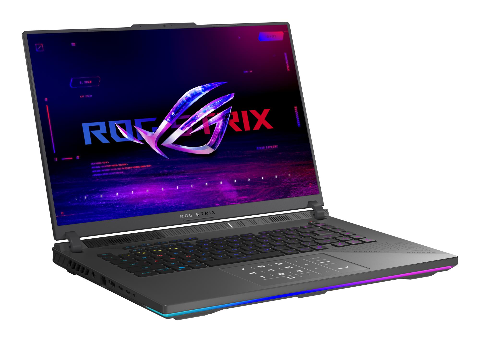ASUS ROG Strix (G16 (2025), CPU  Ryzen 9, 2500 MHz, 16", 2560x1600, RAM 16GB, DDR5, 5600 MHz, SSD 1TB, NVIDIA GeForce RTX 5070 Ti, 12GB, ENG, Windows 11 Home)