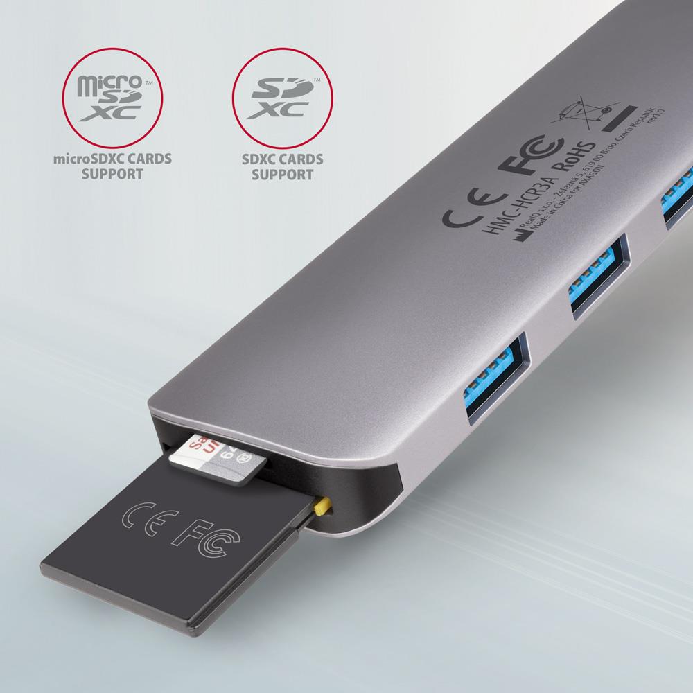 I/O HUB USB-C 5IN1/0.2M HMC-HCR3A AXAGON I/O HUB USB-C 5IN1/0.2M HMC-HCR3A AXAGON