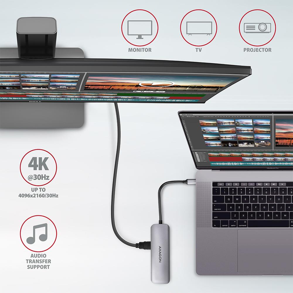 I/O HUB USB3.2 5IN1/0.2M HMC-5 AXAGON I/O HUB USB3.2 5IN1/0.2M HMC-5 AXAGON