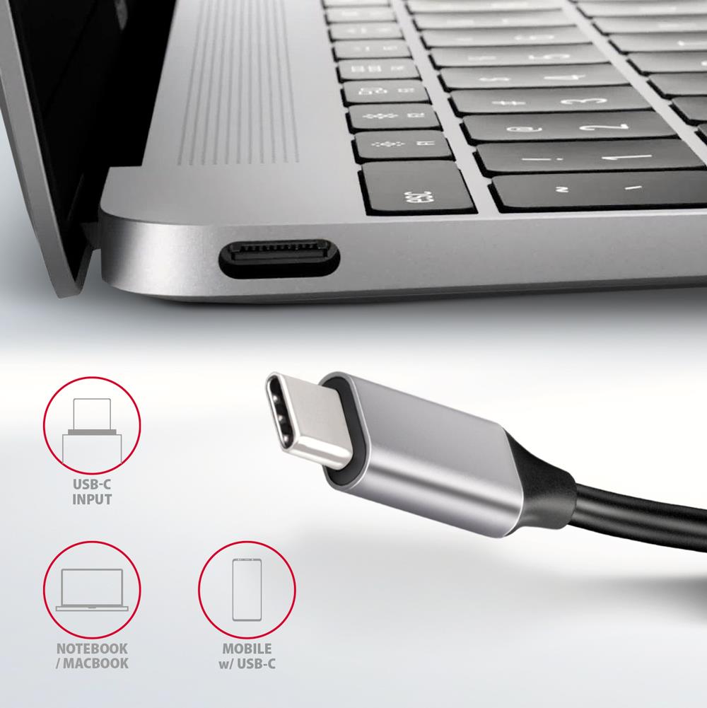 I/O HUB USB-C 6IN1/0.2M HMC-6H4A AXAGON I/O HUB USB-C 6IN1/0.2M HMC-6H4A AXAGON