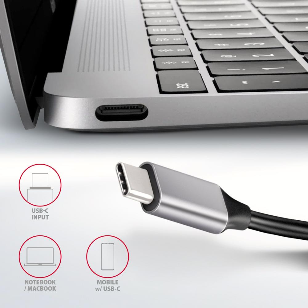 I/O HUB USB-C 5IN1/0.2M HMC-HCR3A AXAGON I/O HUB USB-C 5IN1/0.2M HMC-HCR3A AXAGON