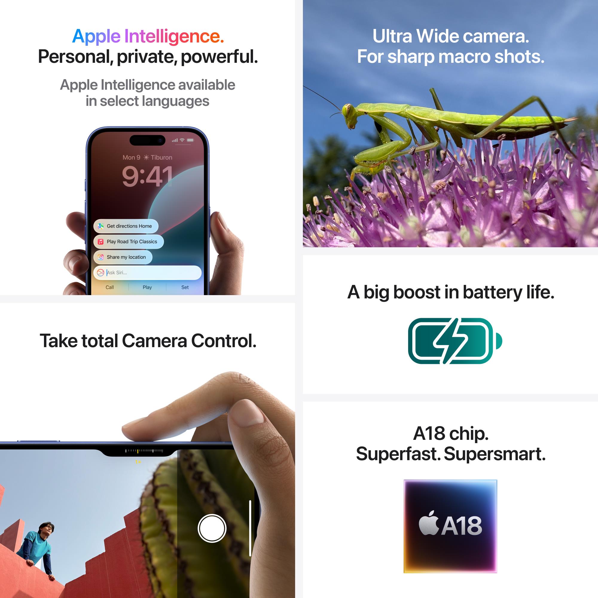 MOBILE PHONE IPHONE 16/128GB WHITE MYE93 APPLE MOBILE PHONE IPHONE 16/128GB WHITE MYE93 APPLE