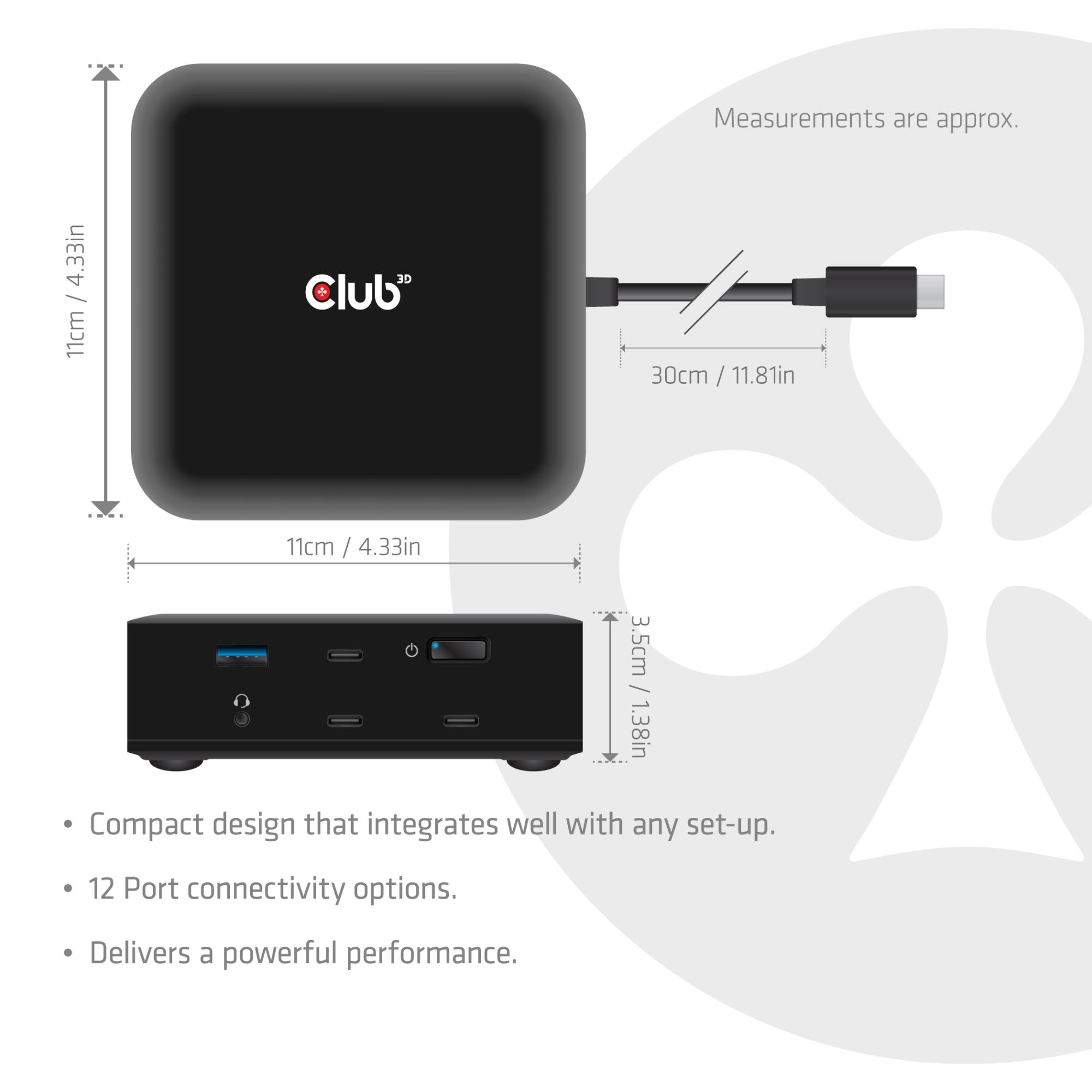 NB ACC DOCKING STATION 12IN1/USB-C 100W CSV-2542 CLUB3D NB ACC DOCKING STATION 12IN1/USB-C 100W CSV-2542 CLUB3D