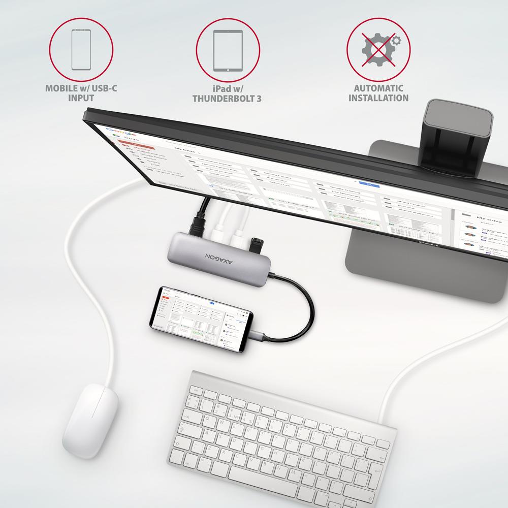 I/O HUB USB-C 5IN1/0.2M HMC-HCR3A AXAGON I/O HUB USB-C 5IN1/0.2M HMC-HCR3A AXAGON