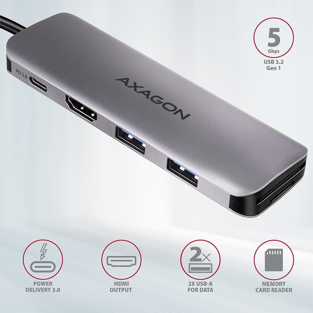 I/O HUB USB3.2 5IN1/0.2M HMC-5 AXAGON I/O HUB USB3.2 5IN1/0.2M HMC-5 AXAGON