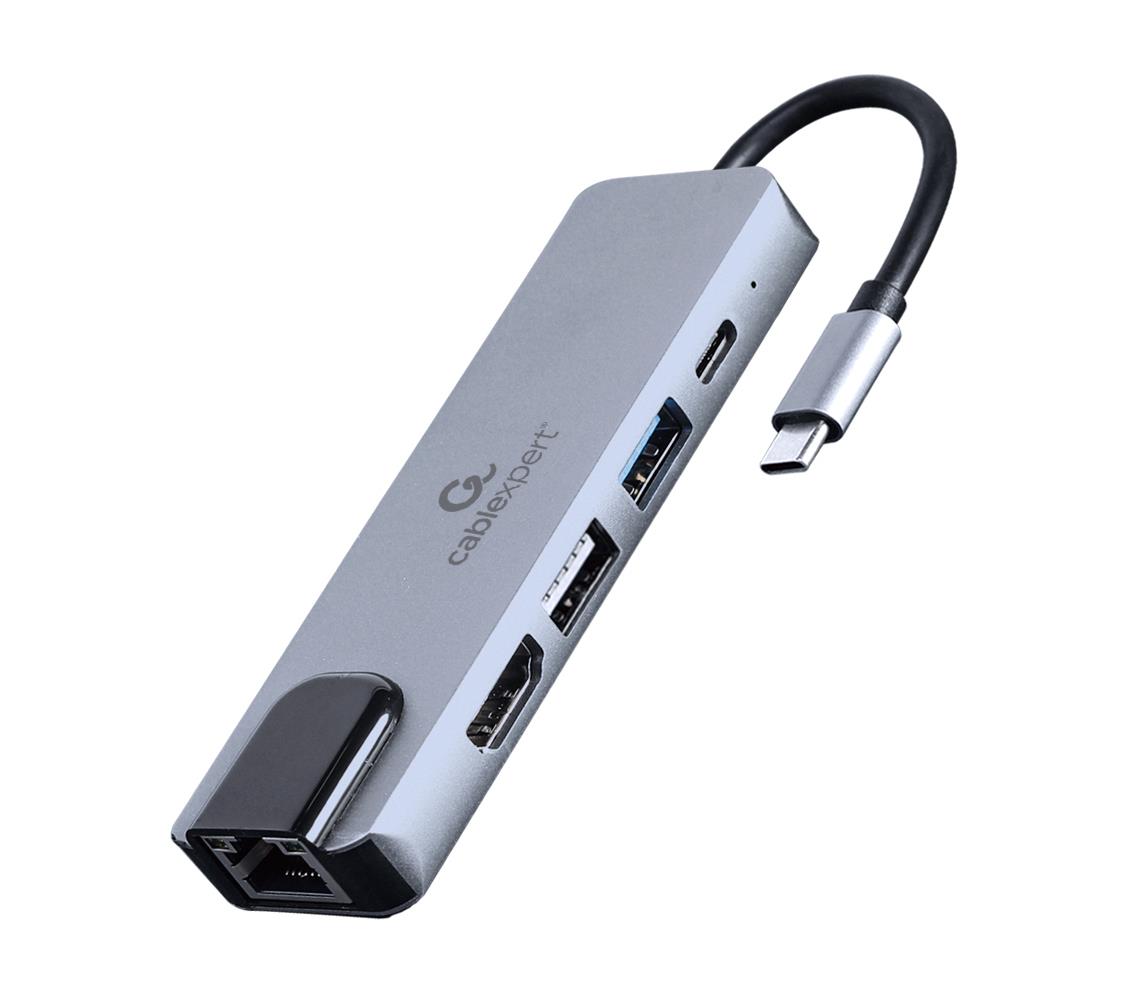 I/O ADAPTER USB-C TO HDMI/USB3/5IN1 A-CM-COMBO5-04 GEMBIRD I/O ADAPTER USB-C TO HDMI/USB3/5IN1 A-CM-COMBO5-04 GEMBIRD