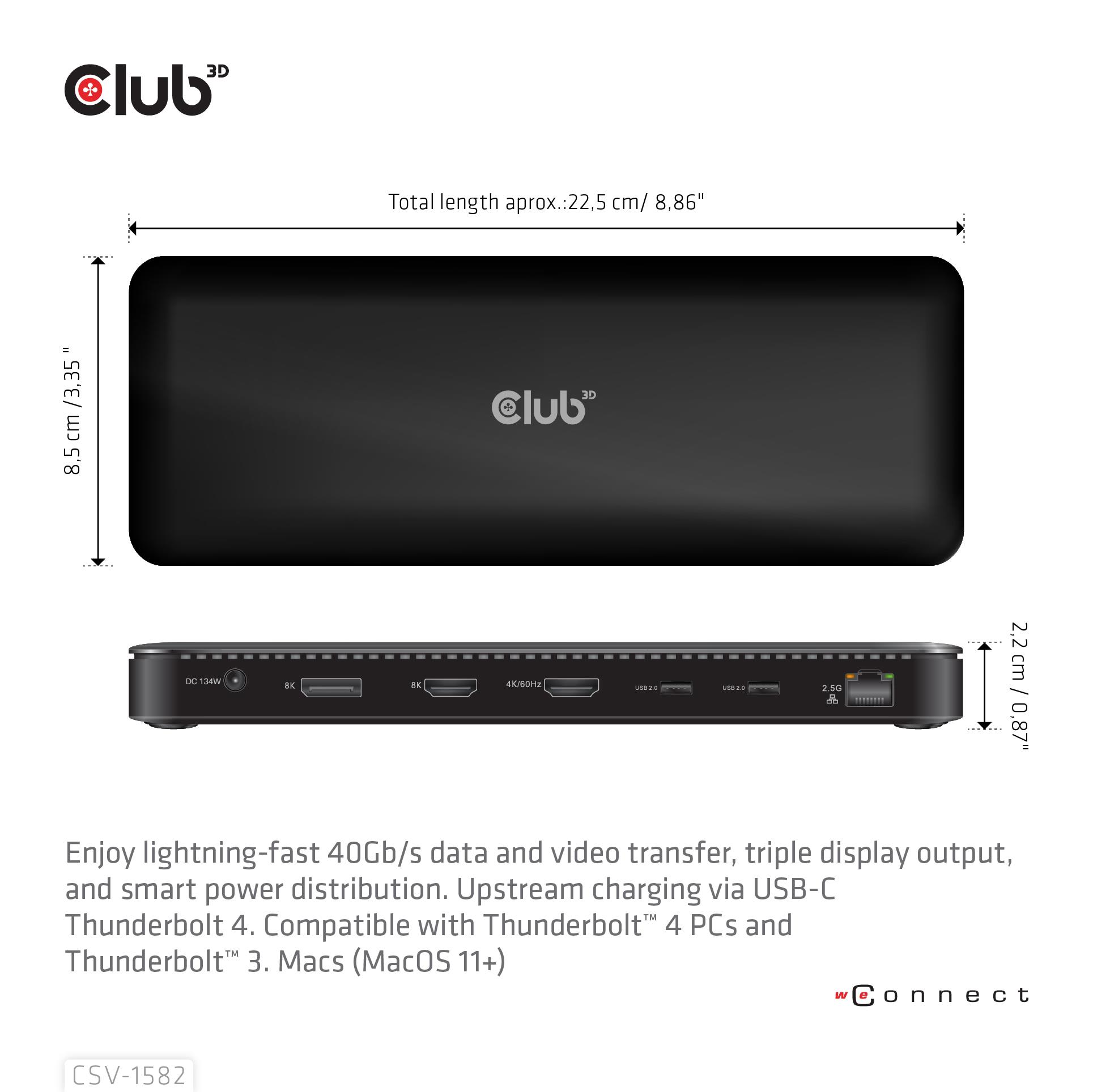 NB ACC DOCKING STATION 12IN1/THUNDERBOLT CSV-1582 CLUB3D