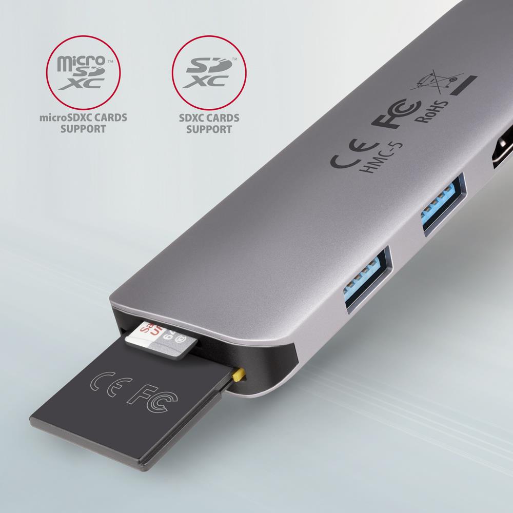I/O HUB USB3.2 5IN1/0.2M HMC-5 AXAGON I/O HUB USB3.2 5IN1/0.2M HMC-5 AXAGON