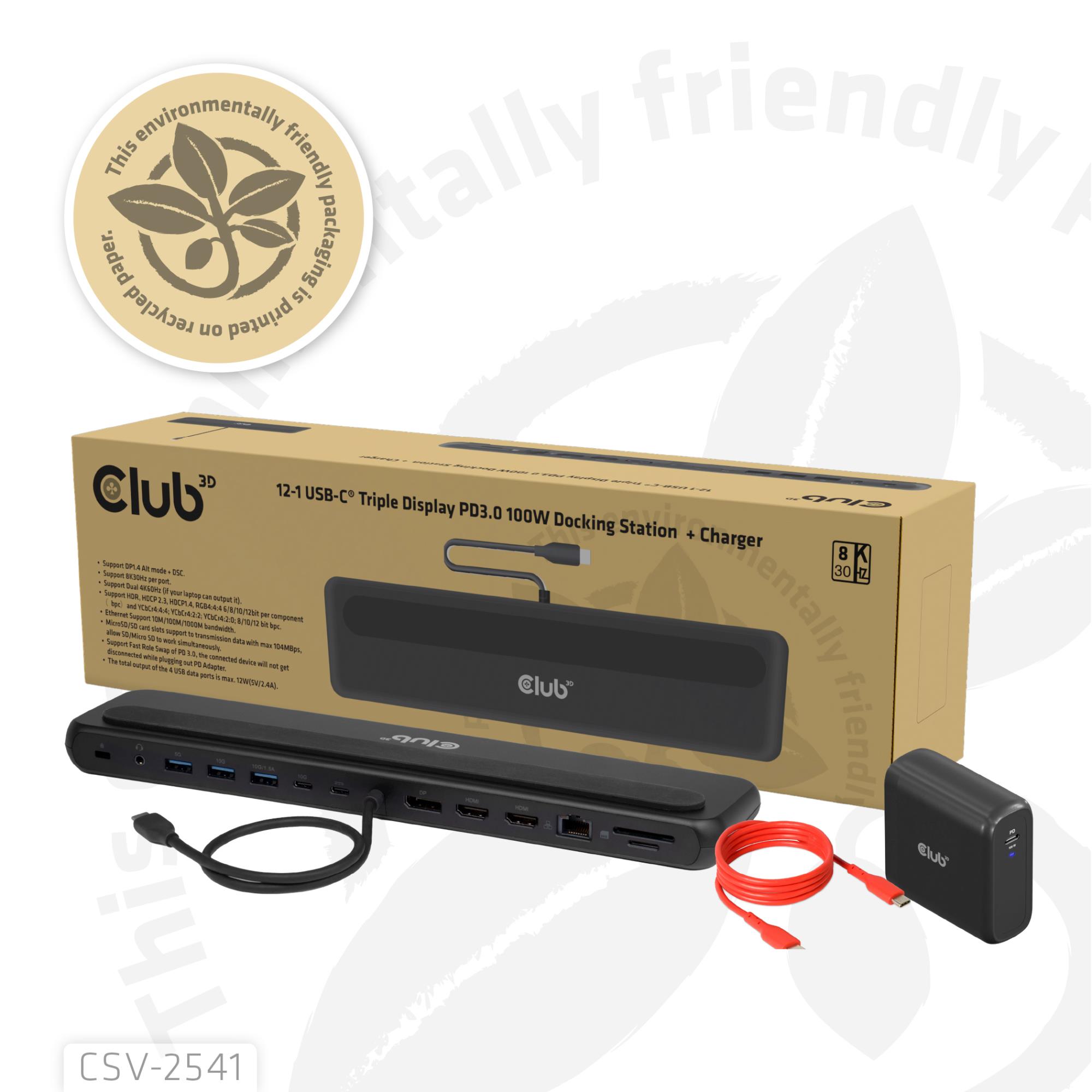 NB ACC DOCKING STATION 12IN1/USB-C 100W CSV-2541 CLUB3D