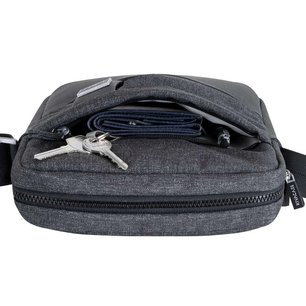 TABLET CASE CROSSBODY 11"/8811 BLACK MELANGE RIVACASE