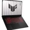 ASUS TUF (CPU AMD RyzenT 7, 260, 3.8 GHz, 18 ", 2560 x 1600 pixels, RAM 32 GB, DDR5-SDRAM, SSD 1000 GB, Discrete graphics NVIDIA GeForce RTX 5070, 8 GB, On-board graphics Yes, Numeric keypad Yes, OS installed Windows 11 Home, Colour Grey, 5600 MHz)