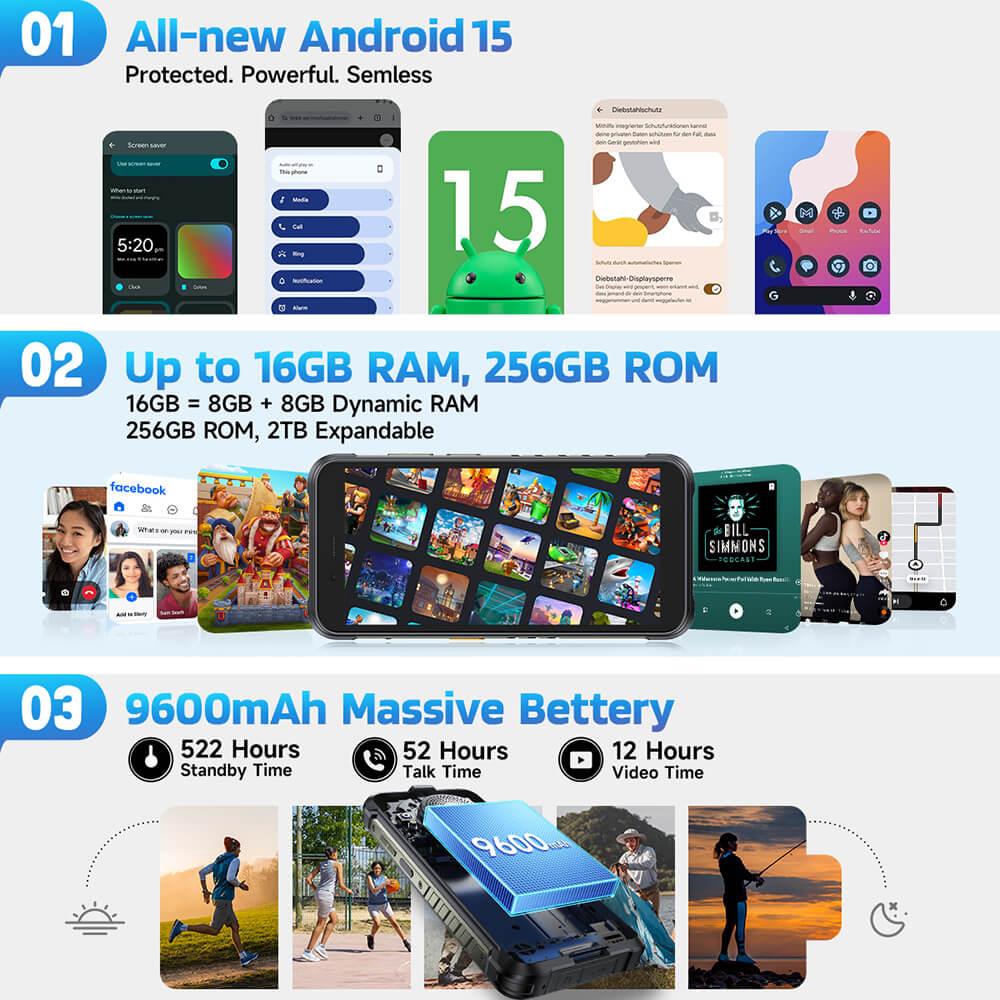 MOBILE PHONE RUGKING/8/256GB ULEFONE MOBILE PHONE RUGKING/8/256GB ULEFONE