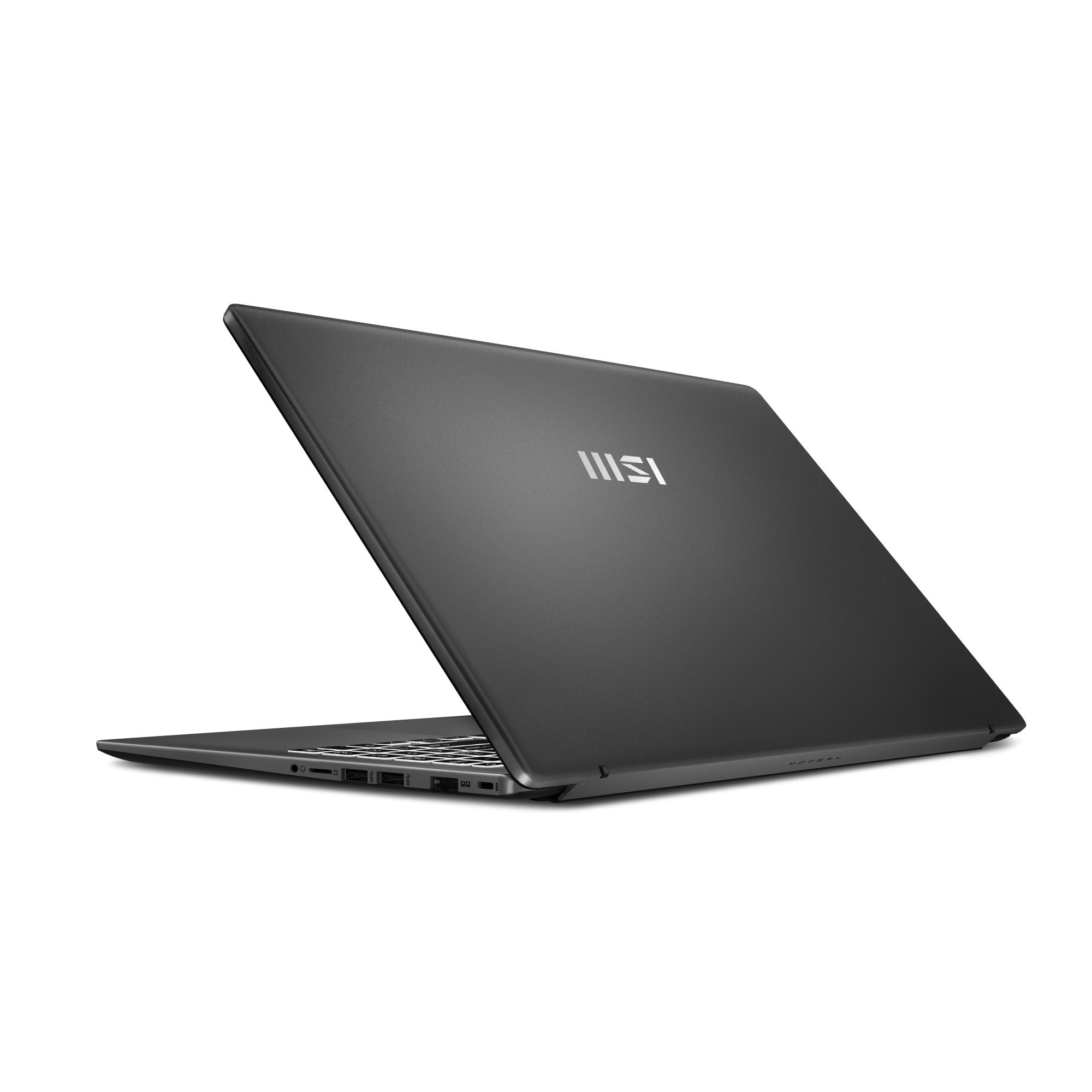 MSI Modern 15 F1MG- (CPU Intel Core 5, 120U, 15.6 ", 1920 x 1080 pixels, RAM 16 GB, DDR4-SDRAM, SSD 512 GB, Discrete graphics Not available, On-board graphics Yes, Numeric keypad Yes, OS installed Windows 11 Home, Colour Silver, 3200 MHz) MSI Modern 15 F1MG- (CPU Intel Core 5, 120U, 15.6 ", 1920 x 1080 pixels, RAM 16 GB, DDR4-SDRAM, SSD 512 GB, Discrete graphics Not available, On-board graphics Yes, Numeric keypad Yes, OS installed Windows 11 Home, Colour Grey, 3200 MHz)