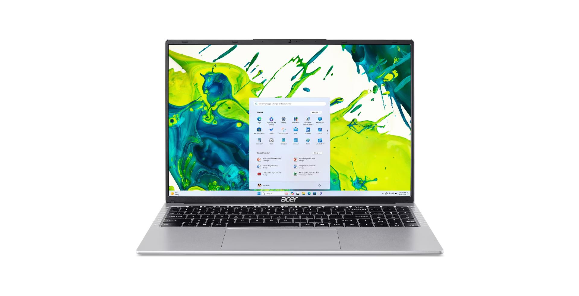 ACER Aspire (AL16-54P-52AL, CPU  Intel Core 5, 120U, 1400 MHz, 16", 1920x1200, RAM 16GB, DDR5, SSD 512GB, Intel Intel Graphics, Integrated, ENG, Card Reader MicroSD, Windows 11 Home, Silver)
