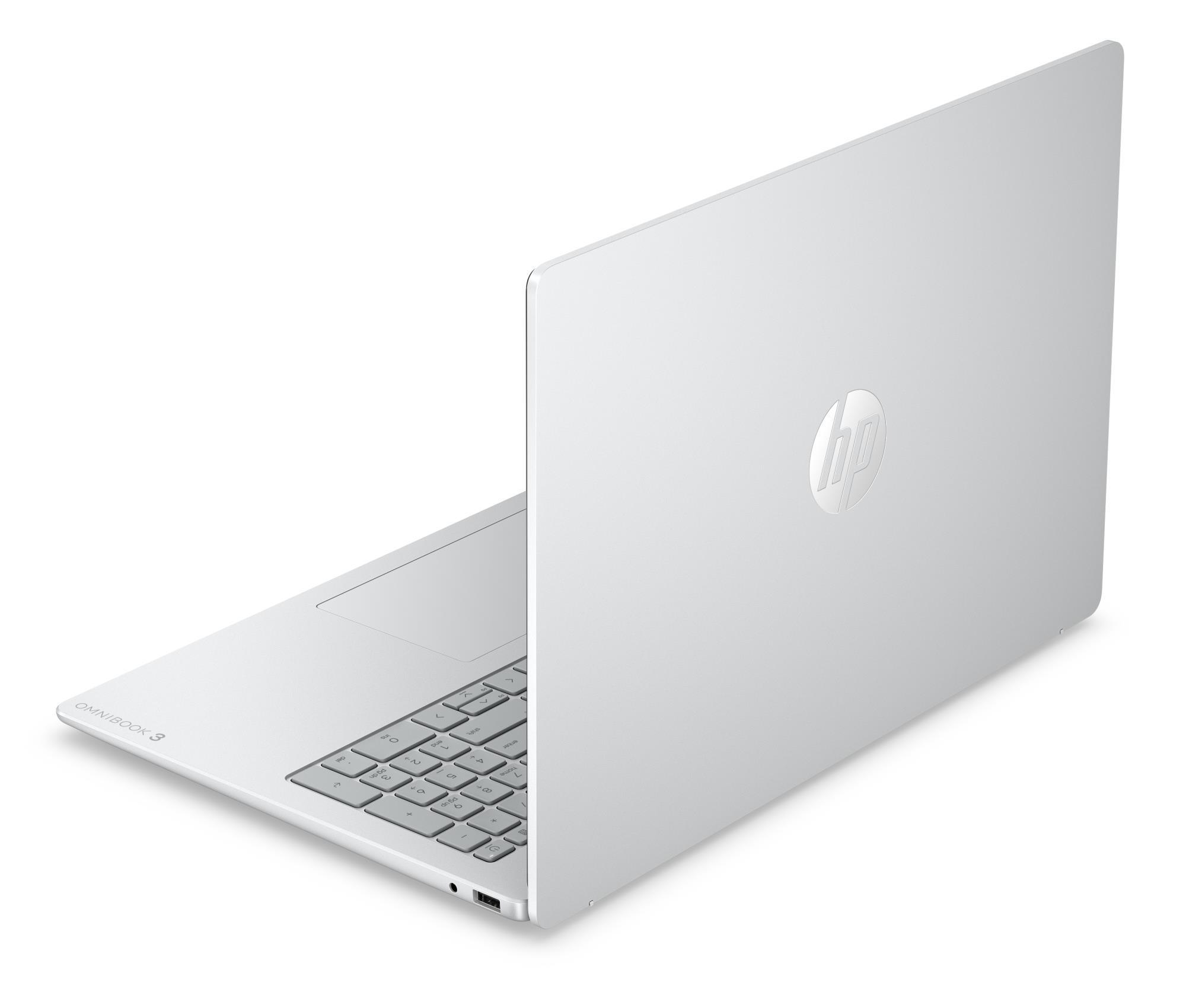 HP OmniBook 3 (CPU AMD RyzenT 5, 40, 16 ", 1920 x 1200 pixels, RAM 8 GB, SSD 256 GB, On-board graphics Yes, Numeric keypad Yes, Keyboard language English, Colour Grey,Silver, 5500 MHz)