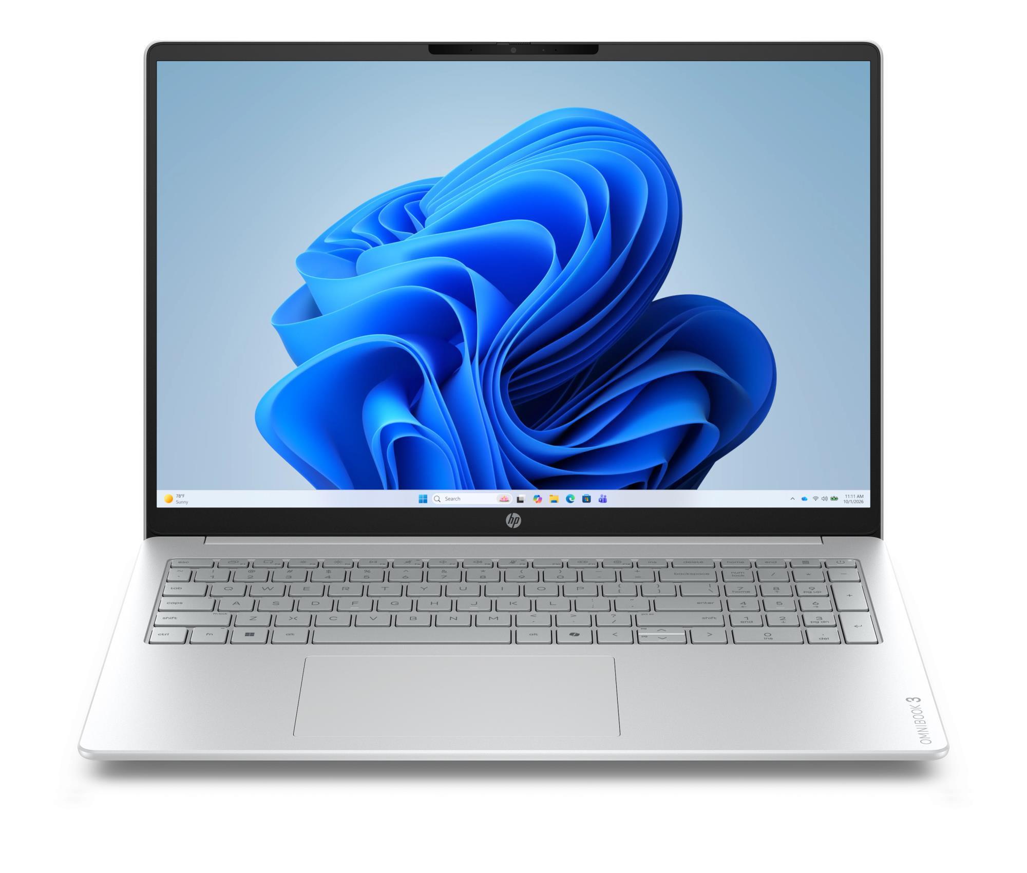 HP OmniBook 3 (CPU AMD RyzenT 5, 40, 16 ", 1920 x 1200 pixels, RAM 8 GB, SSD 256 GB, On-board graphics Yes, Numeric keypad Yes, Keyboard language English, Colour Grey,Silver, 5500 MHz) HP OmniBook 3 (CPU AMD RyzenT 5, 40, 16 ", 1920 x 1200 pixels, RAM 8 GB, SSD 256 GB, On-board graphics Yes, Numeric keypad Yes, Keyboard language English, Colour Grey,Silver, 5500 MHz)