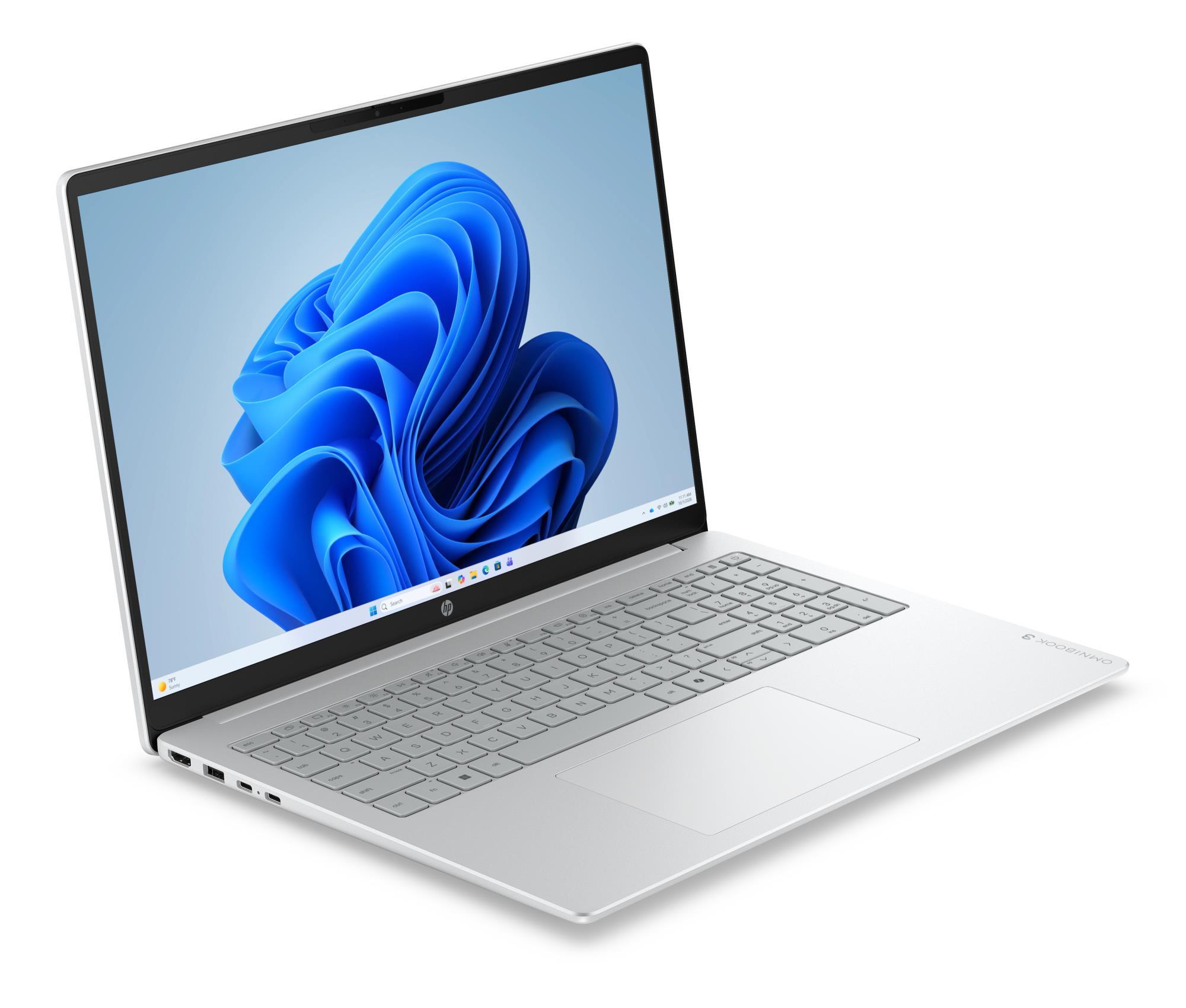 HP OmniBook 3 (CPU AMD RyzenT 5, 40, 16 ", 1920 x 1200 pixels, RAM 8 GB, SSD 256 GB, On-board graphics Yes, Numeric keypad Yes, Keyboard language English, Colour Grey,Silver, 5500 MHz)